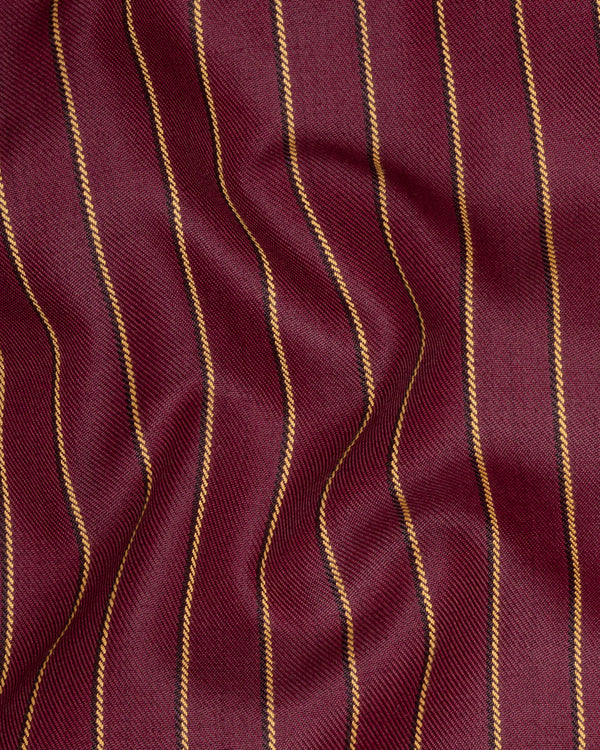Paprika Maroon Striped Wool Rich Waistcoat V1517-36, V1517-38, V1517-40, V1517-42, V1517-44, V1517-46, V1517-48, V1517-50, V1517-52, V1517-54, V1517-56, V1517-58, V1517-60