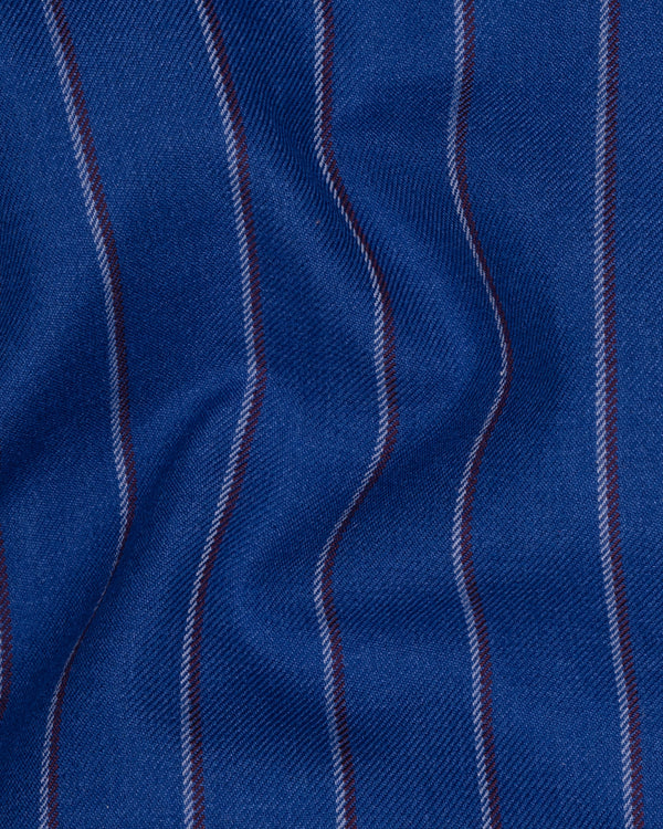 Bahama Blue Striped Woolrich Waistcoat V1521-36, V1521-38, V1521-40, V1521-42, V1521-44, V1521-46, V1521-48, V1521-50, V1521-52, V1521-54, V1521-56, V1521-58, V1521-60