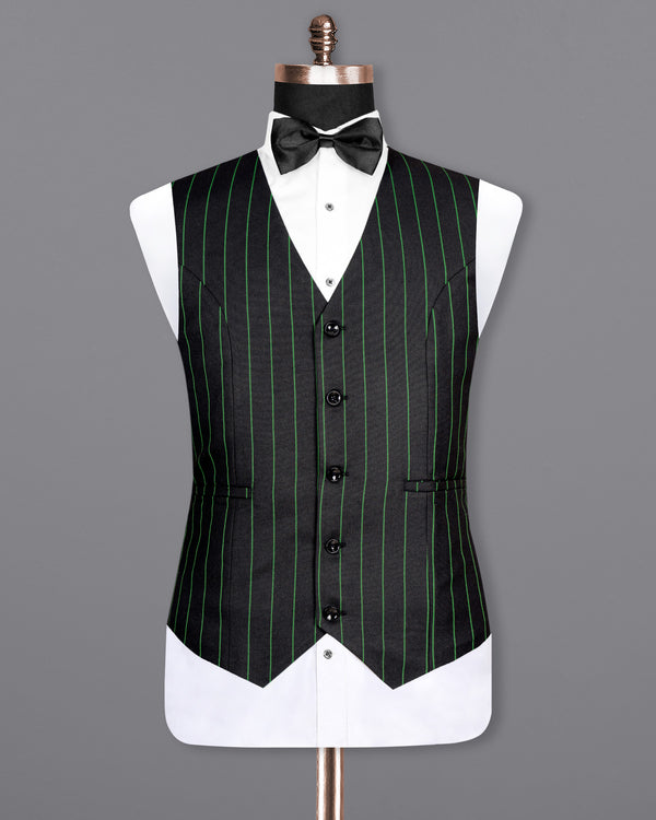 Jade Black Striped Woolrich Waistcoat V1524-36, V1524-38, V1524-40, V1524-42, V1524-44, V1524-46, V1524-48, V1524-50, V1524-52, V1524-54, V1524-56, V1524-58, V1524-60