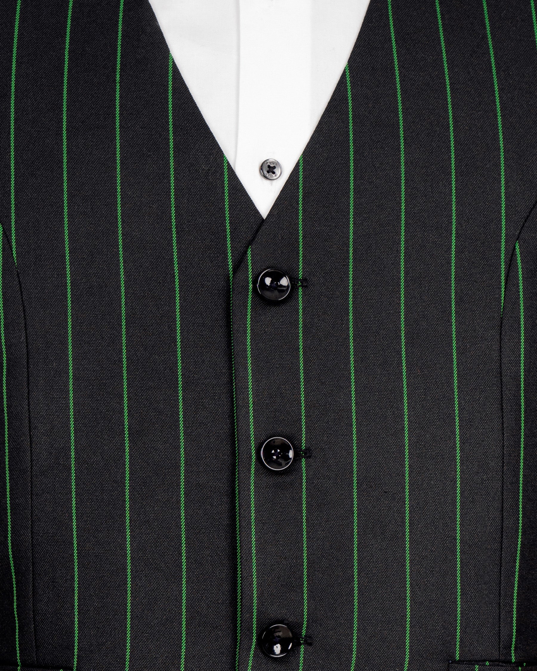 Jade Black Striped Woolrich Waistcoat V1524-36, V1524-38, V1524-40, V1524-42, V1524-44, V1524-46, V1524-48, V1524-50, V1524-52, V1524-54, V1524-56, V1524-58, V1524-60