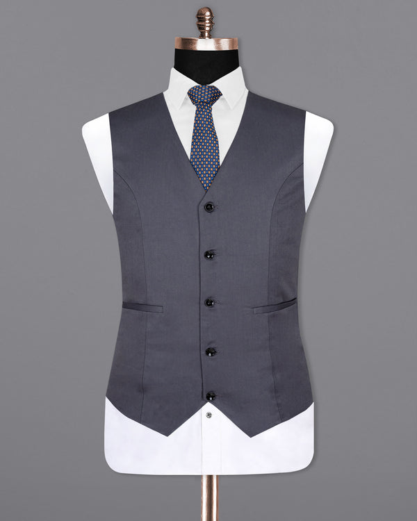 Trout Grey Wool Rich Waistcoat V1527-36, V1527-38, V1527-40, V1527-42, V1527-44, V1527-46, V1527-48, V1527-50, V1527-52, V1527-54, V1527-56, V1527-58, V1527-60