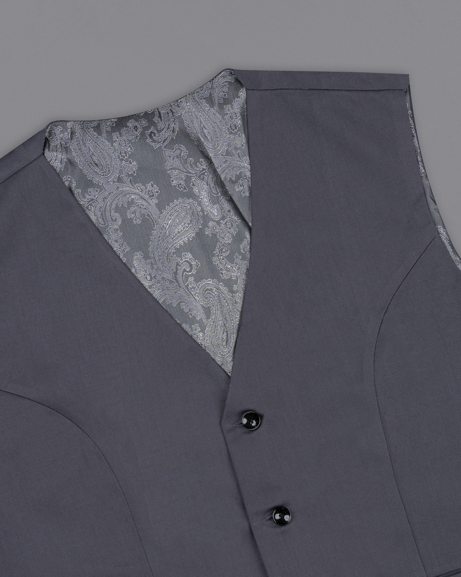 Trout Grey Wool Rich Waistcoat V1527-36, V1527-38, V1527-40, V1527-42, V1527-44, V1527-46, V1527-48, V1527-50, V1527-52, V1527-54, V1527-56, V1527-58, V1527-60