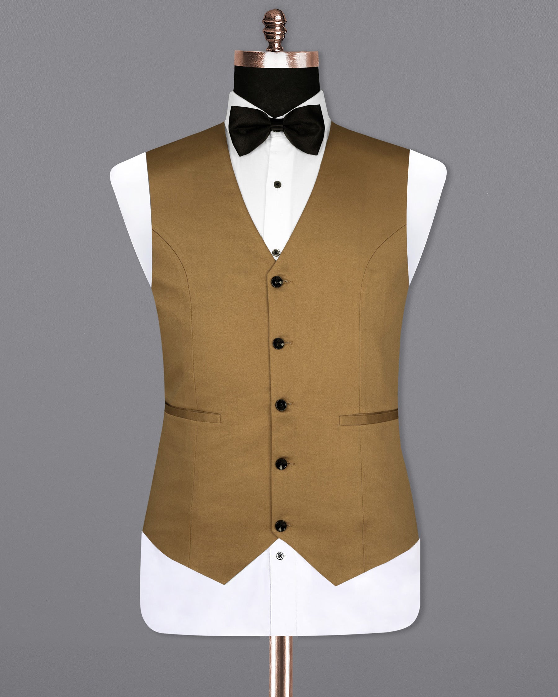 Oak Brown Premium Cotton Waistcoat V1528-36, V1528-38, V1528-40, V1528-42, V1528-44, V1528-46, V1528-48, V1528-50, V1528-52, V1528-54, V1528-56, V1528-58, V1528-60