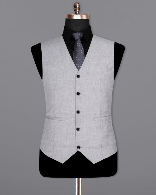 Silver Sand Grey Wool Rich Waistcoat V1529-36, V1529-38, V1529-40, V1529-42, V1529-44, V1529-46, V1529-48, V1529-50, V1529-52, V1529-54, V1529-56, V1529-58, V1529-60