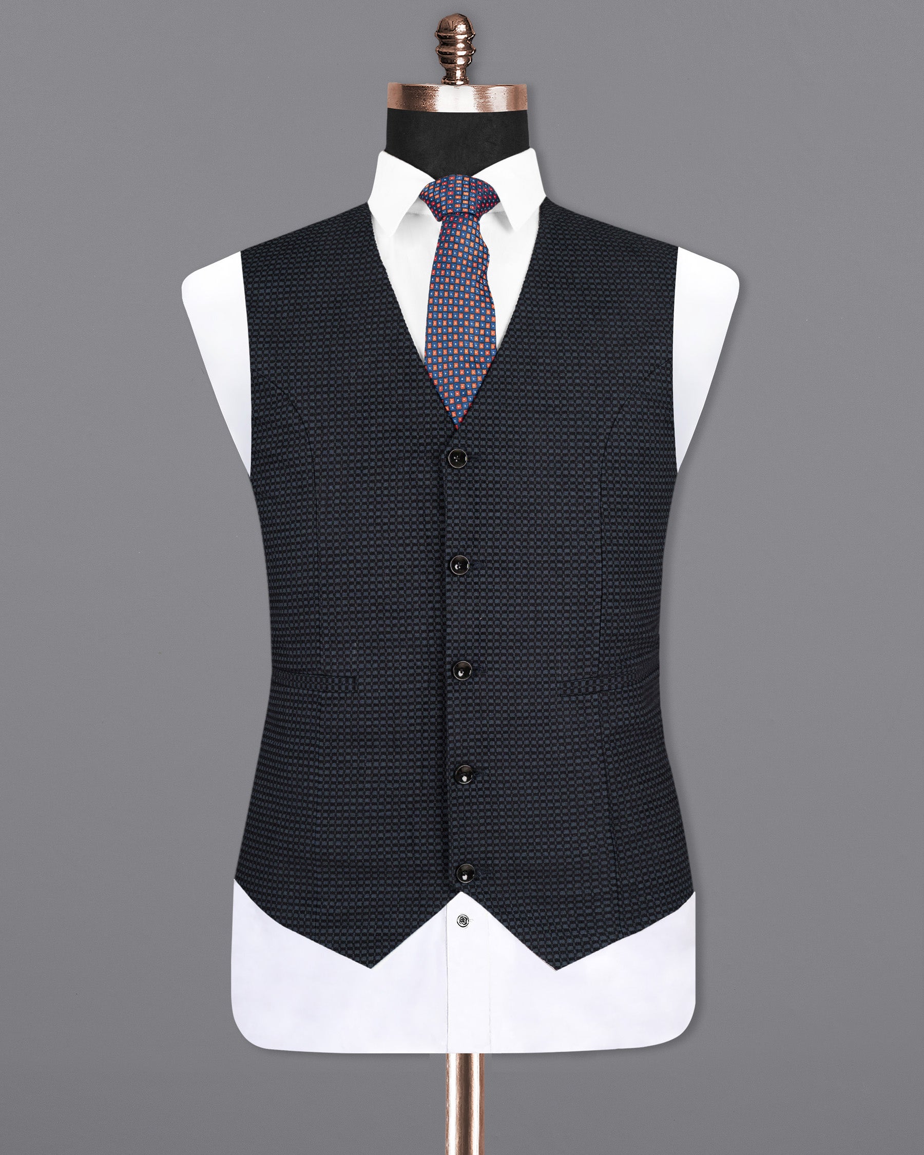 Navy Velvet Corduroy Box patterned Sports Waistcoat V1537-36, V1537-38, V1537-40, V1537-42, V1537-44, V1537-46, V1537-48, V1537-50, V1537-52, V1537-54, V1537-56, V1537-58, V1537-60