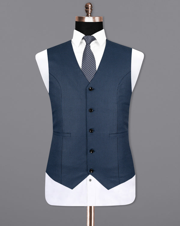 Port Gore Blue Wool Rich Waistcoat V1541-36, V1541-38, V1541-40, V1541-42, V1541-44, V1541-46, V1541-48, V1541-50, V1541-52, V1541-54, V1541-56, V1541-58, V1541-60