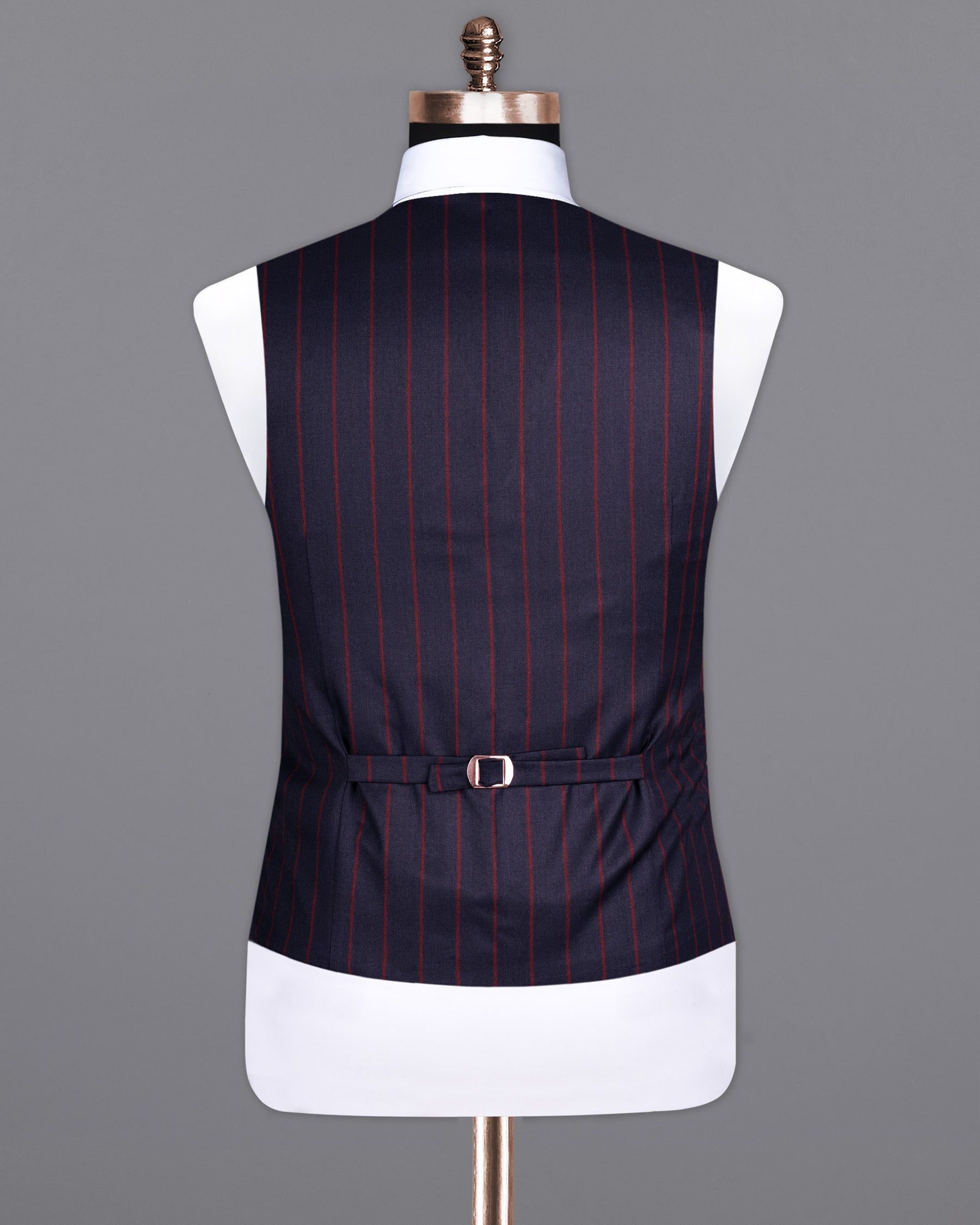 Midnight Express Blue Striped Wool Rich Waistcoat V1551-36, V1551-38, V1551-40, V1551-42, V1551-44, V1551-46, V1551-48, V1551-50, V1551-52, V1551-54, V1551-56, V1551-58, V1551-60