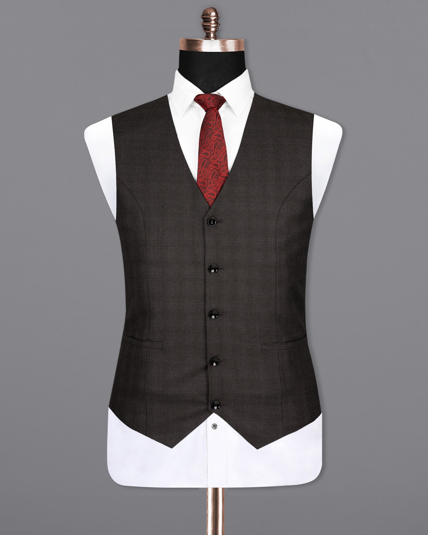 Maine Grey Woolrich Subtle Plaid Waistcoat V1557-36, V1557-38, V1557-40, V1557-42, V1557-44, V1557-46, V1557-48, V1557-50, V1557-52, V1557-54, V1557-56, V1557-58, V1557-60