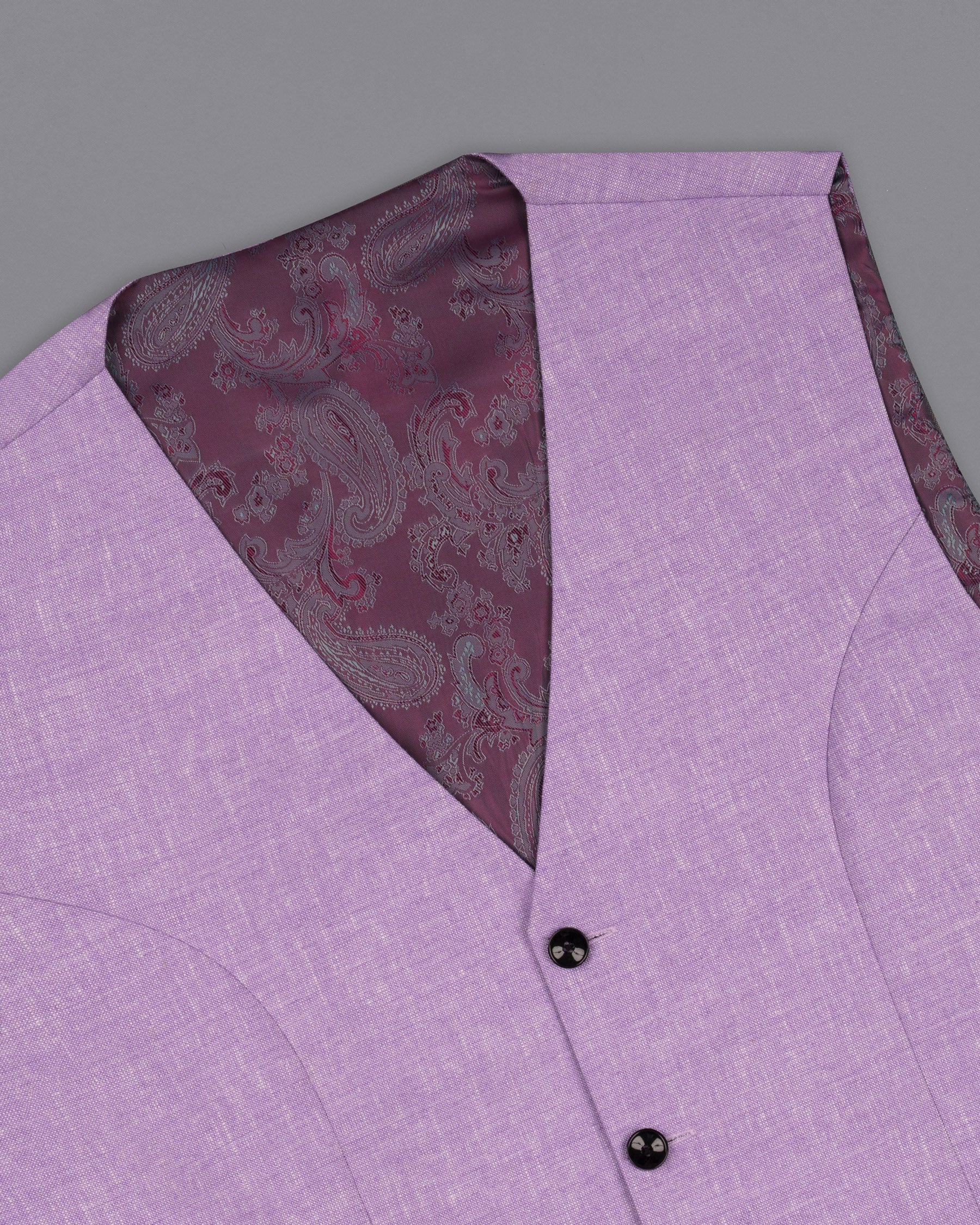 London Hue lilac Luxurious Linen Sports Waistcoat V1558-36, V1558-38, V1558-40, V1558-42, V1558-44, V1558-46, V1558-48, V1558-50, V1558-52, V1558-54, V1558-56, V1558-58, V1558-60