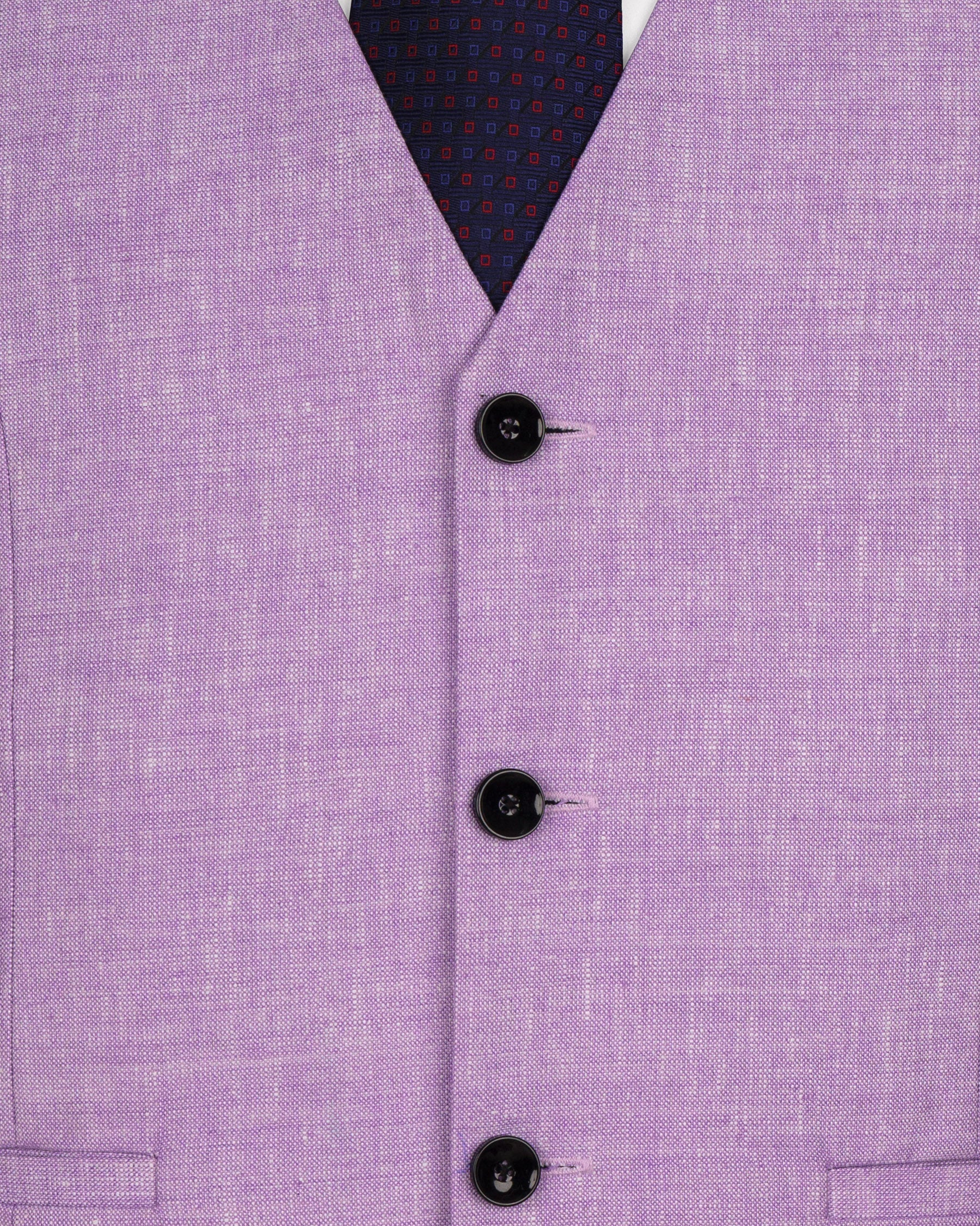 London Hue lilac Luxurious Linen Sports Waistcoat V1558-36, V1558-38, V1558-40, V1558-42, V1558-44, V1558-46, V1558-48, V1558-50, V1558-52, V1558-54, V1558-56, V1558-58, V1558-60