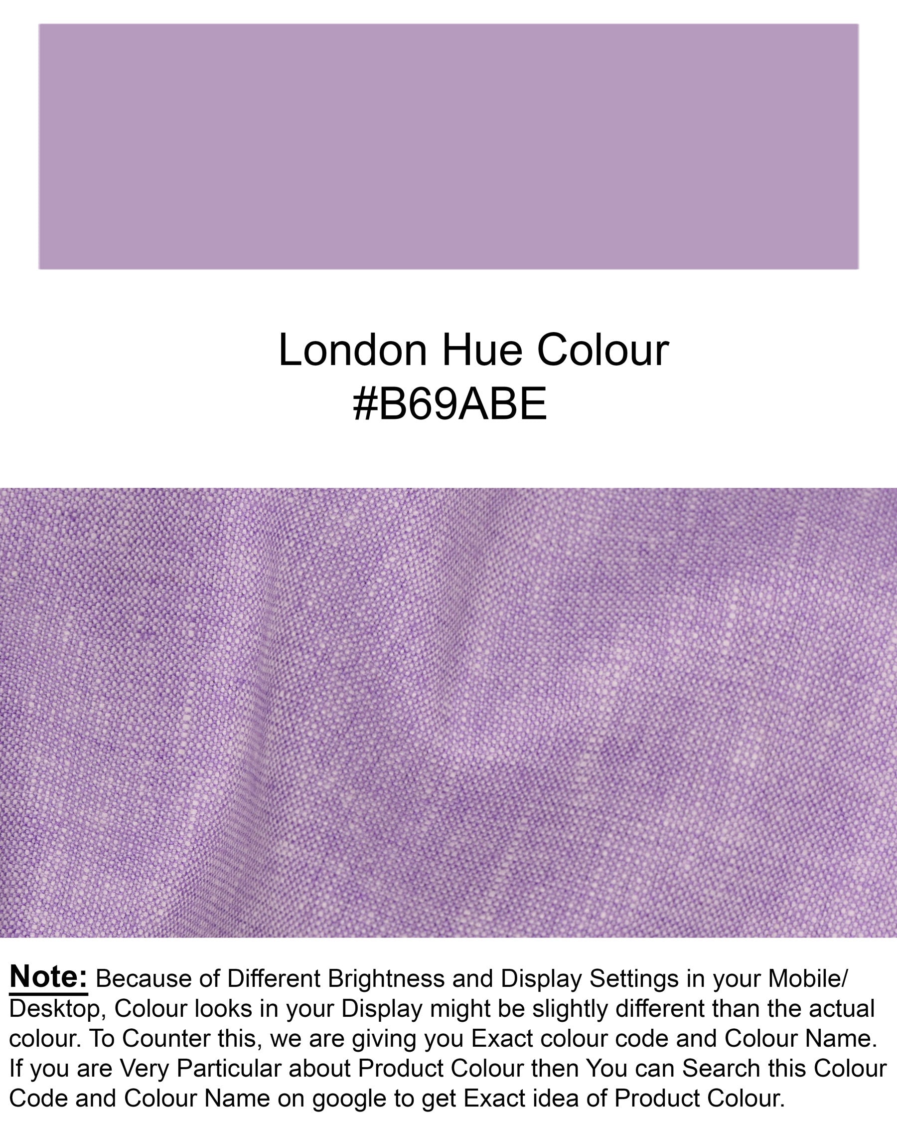 London Hue lilac Luxurious Linen Sports Waistcoat V1558-36, V1558-38, V1558-40, V1558-42, V1558-44, V1558-46, V1558-48, V1558-50, V1558-52, V1558-54, V1558-56, V1558-58, V1558-60