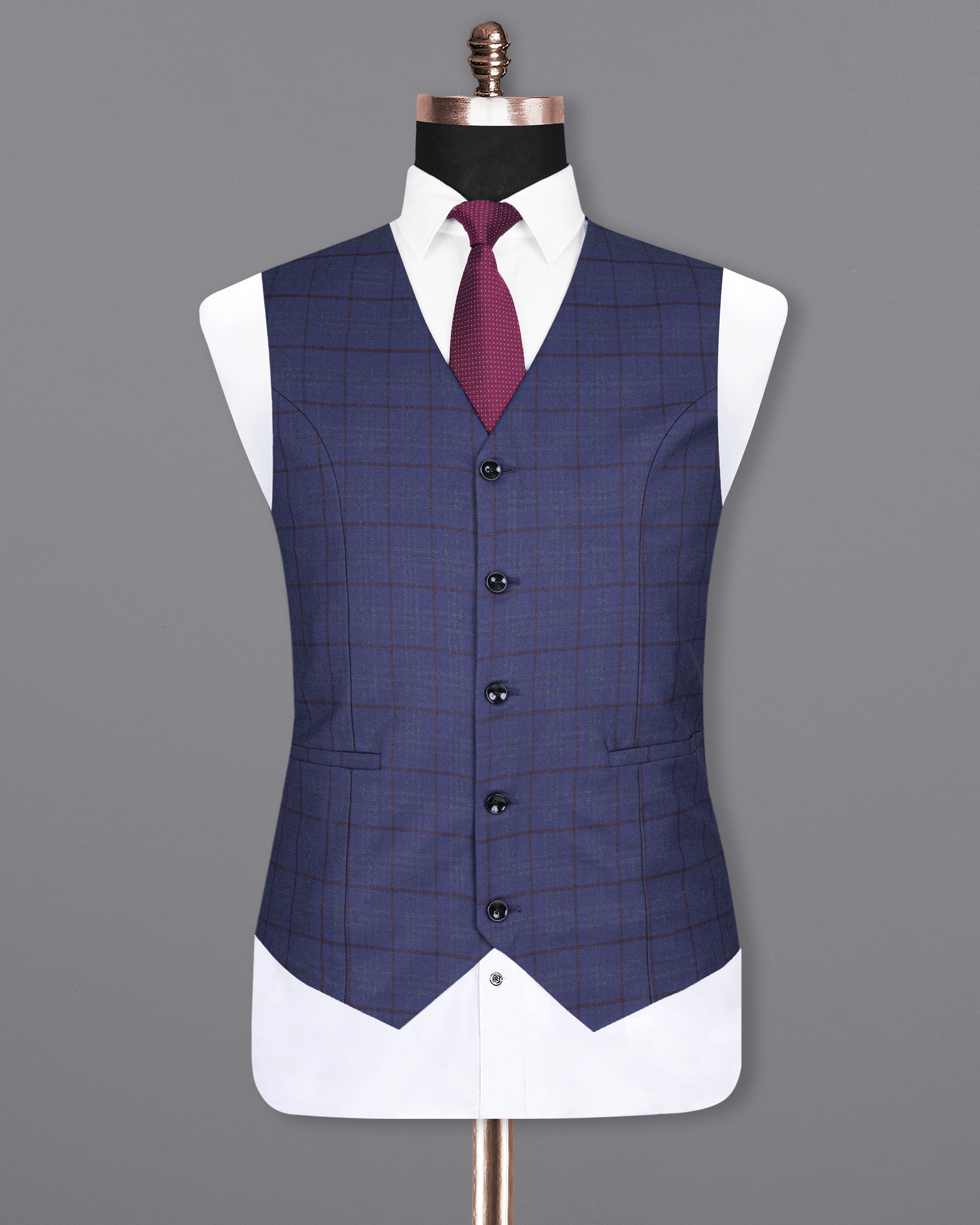 Rhino Blue Wool Rich Waistcoat V1565-36, V1565-38, V1565-40, V1565-42, V1565-44, V1565-46, V1565-48, V1565-50, V1565-52, V1565-54, V1565-56, V1565-58, V1565-60