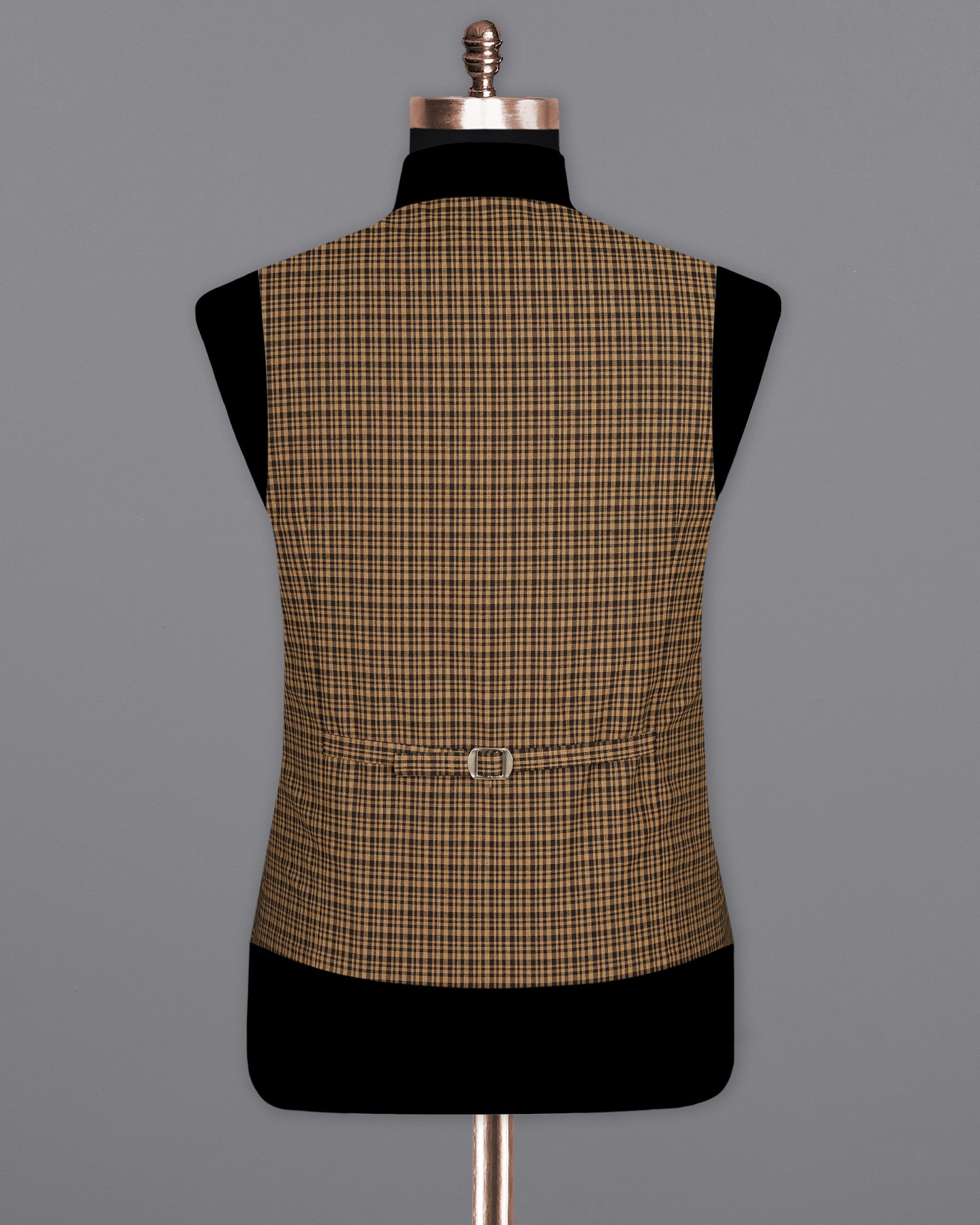 Manhattan Brown and Black Premium Cotton Belt Closure Sports Waistcoat V1577-36, V1577-38, V1577-40, V1577-42, V1577-44, V1577-46, V1577-48, V1577-50, V1577-52, V1577-54, V1577-56, V1577-58, V1577-60