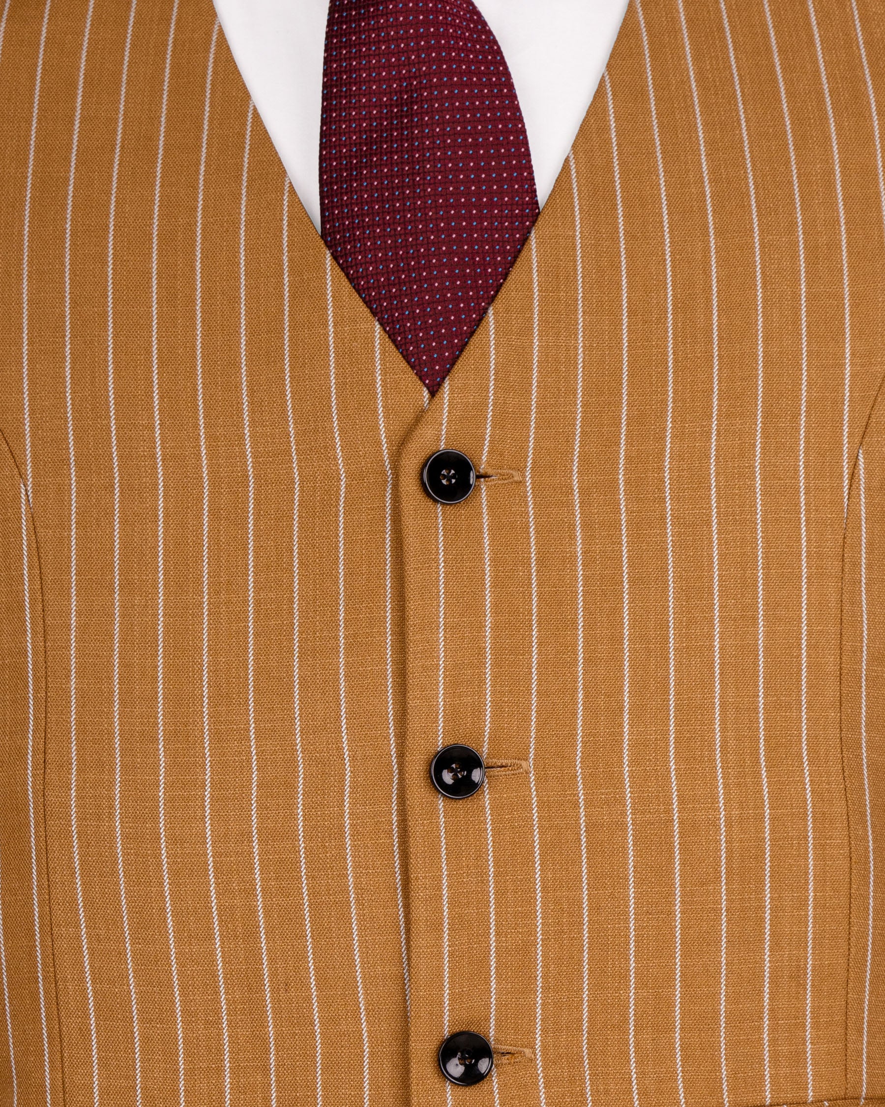 Rust Striped Wool Rich Waistcoat V1582-36, V1582-38, V1582-40, V1582-42, V1582-44, V1582-46, V1582-48, V1582-50, V1582-52, V1582-54, V1582-56, V1582-58, V1582-60