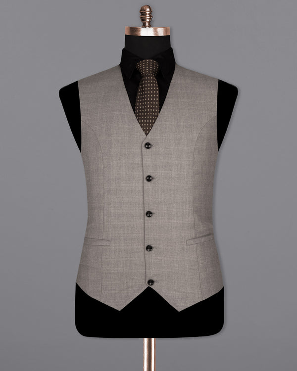 Venus Gray Subtle Plaid Wool Rich Waistcoat V1595-36, V1595-38, V1595-40, V1595-42, V1595-44, V1595-46, V1595-48, V1595-50, V1595-52, V1595-54, V1595-56, V1595-58, V1595-60