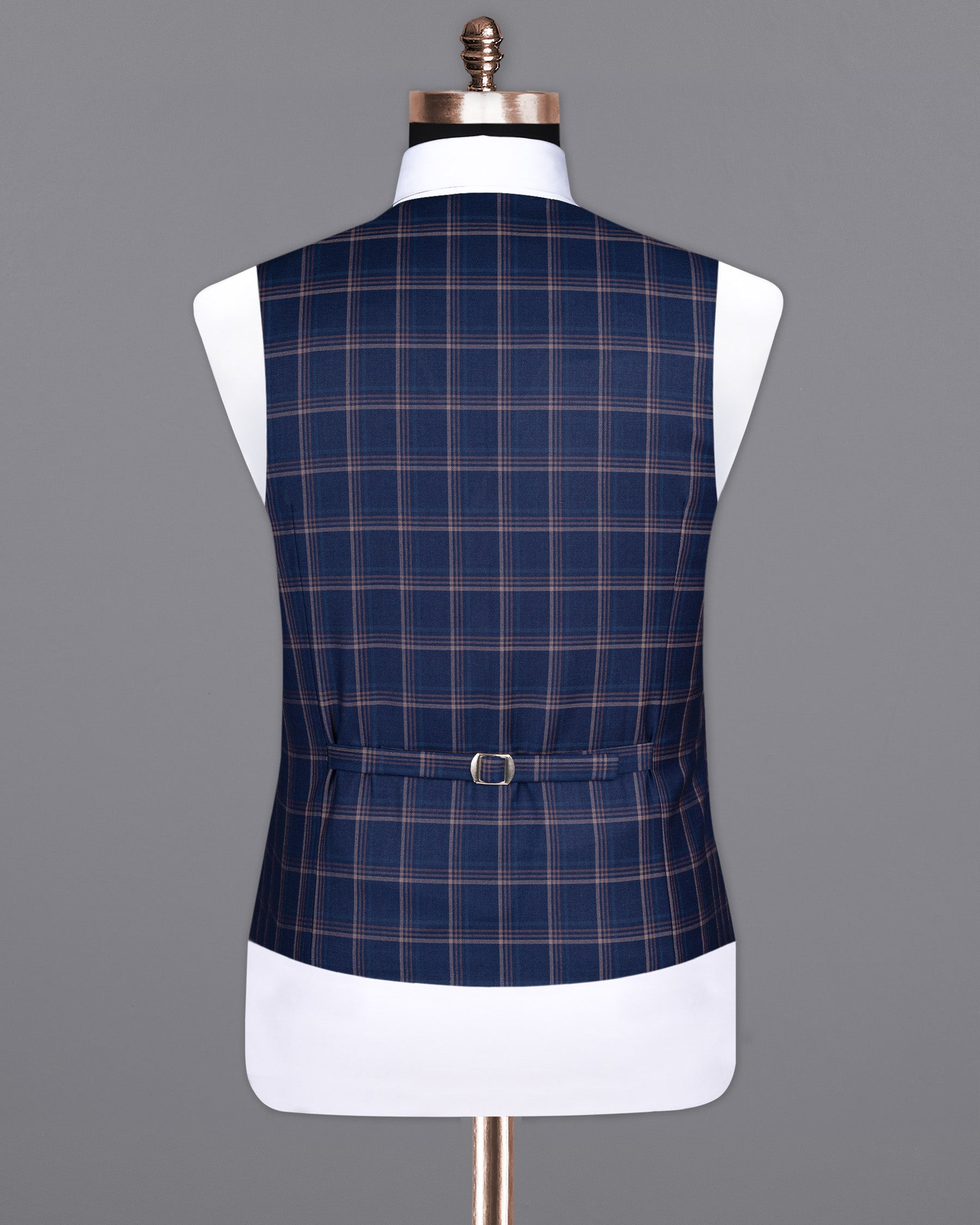 Cloud Burst Super fine windowpane Wool Rich Waistcoat V1605-36, V1605-38, V1605-40, V1605-42, V1605-44, V1605-46, V1605-48, V1605-50, V1605-52, V1605-54, V1605-56, V1605-58, V1605-60