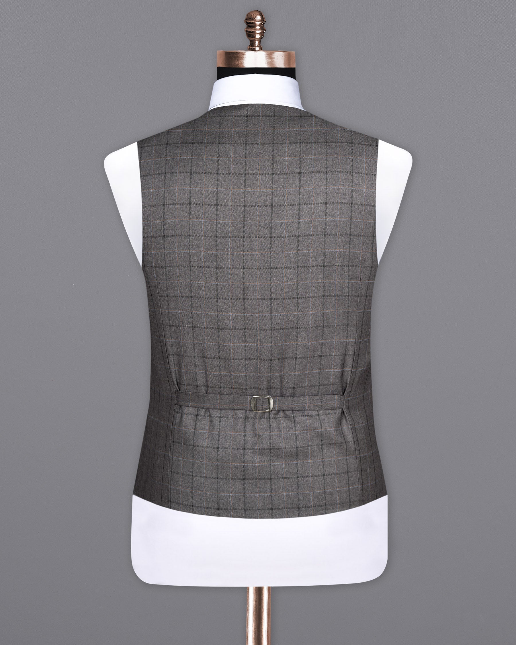 Scorpion Grey Super fine Plaid Woolrich Waistcoat V1632-36, V1632-38, V1632-40, V1632-42, V1632-44, V1632-46, V1632-48, V1632-50, V1632-52, V1632-54, V1632-56, V1632-58, V1632-60