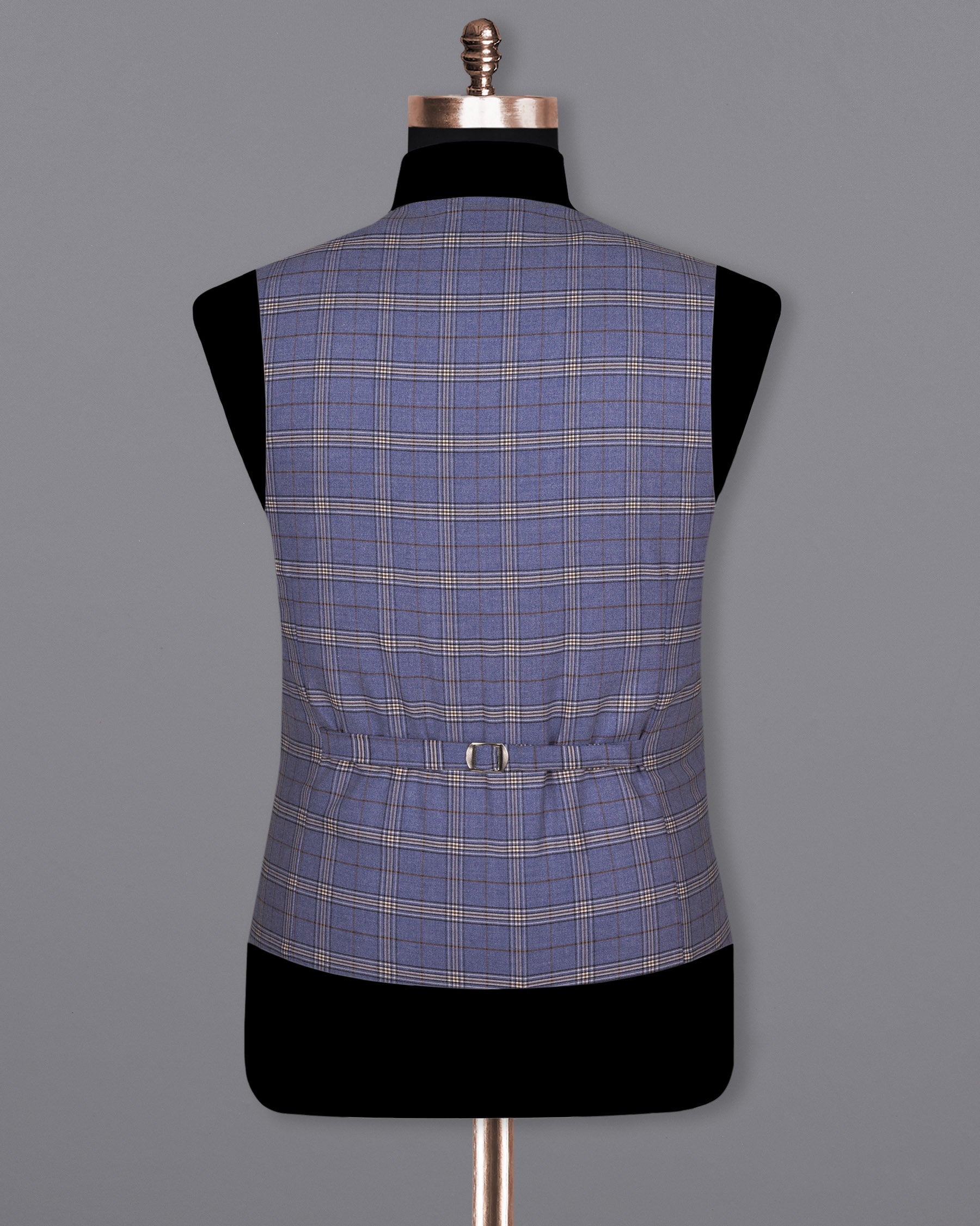 Logan Blue Super fine Plaid Woolrich Waistcoat V1633-36, V1633-38, V1633-40, V1633-42, V1633-44, V1633-46, V1633-48, V1633-50, V1633-52, V1633-54, V1633-56, V1633-58, V1633-60