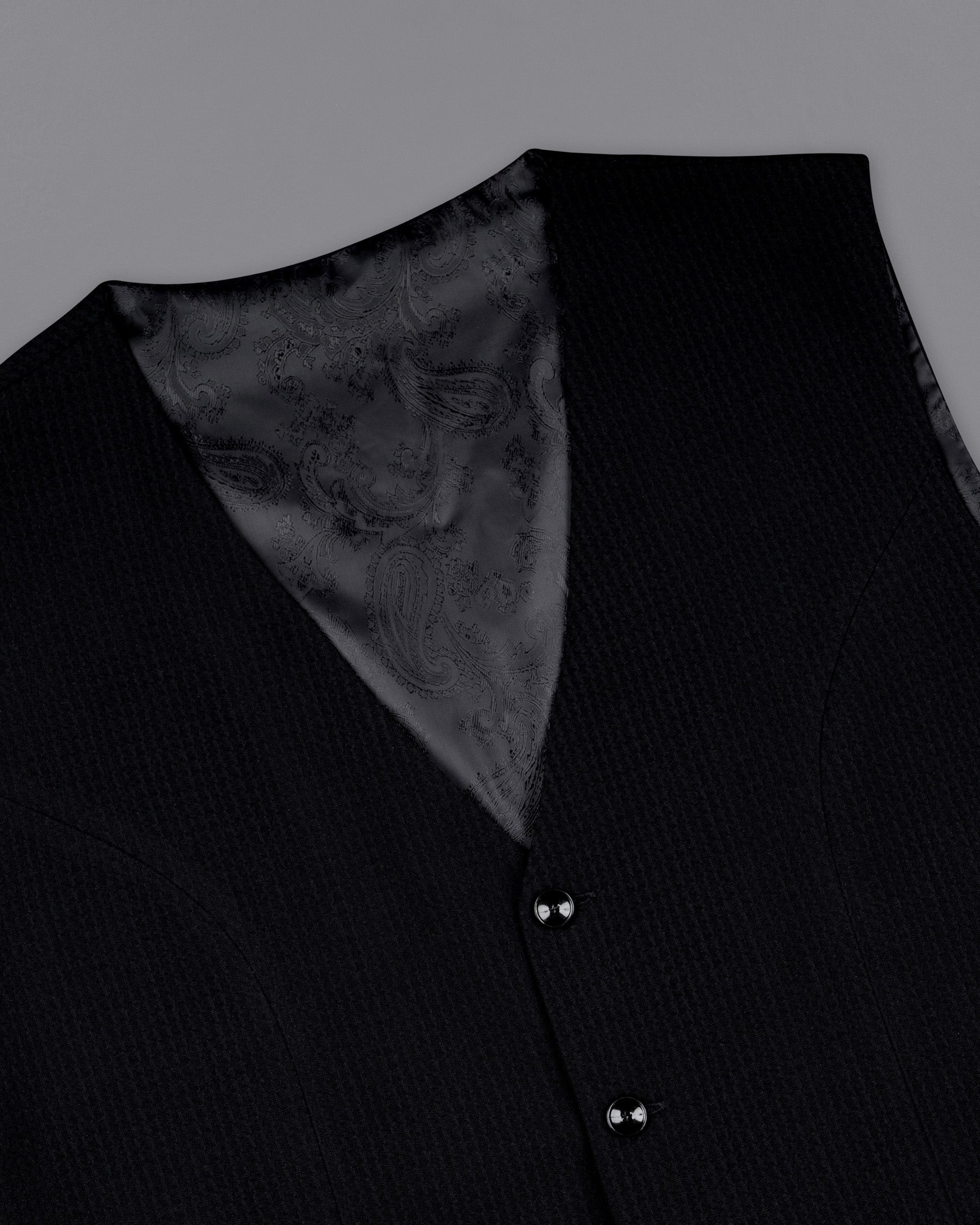 Smoky Black Super Soft Waistcoat V1641-36, V1641-38, V1641-40, V1641-42, V1641-44, V1641-46, V1641-48, V1641-50, V1641-52, V1641-54, V1641-56, V1641-58, V1641-60