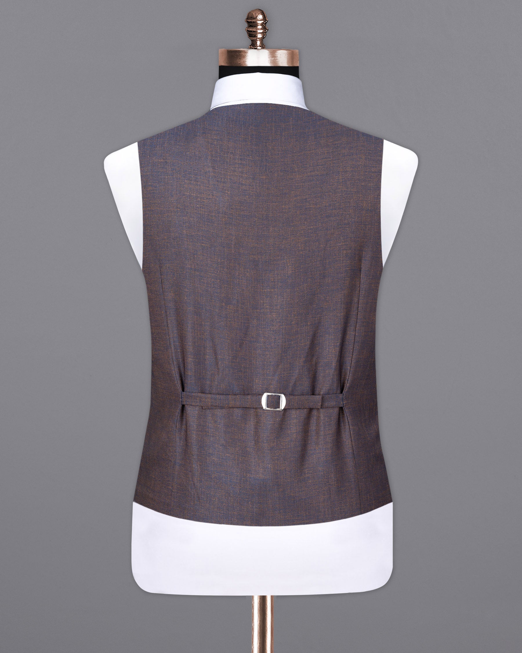 Brownish with Downriver Blue Two Tone Waistcoat V1642-36, V1642-38, V1642-40, V1642-42, V1642-44, V1642-46, V1642-48, V1642-50, V1642-52, V1642-54, V1642-56, V1642-58, V1642-60