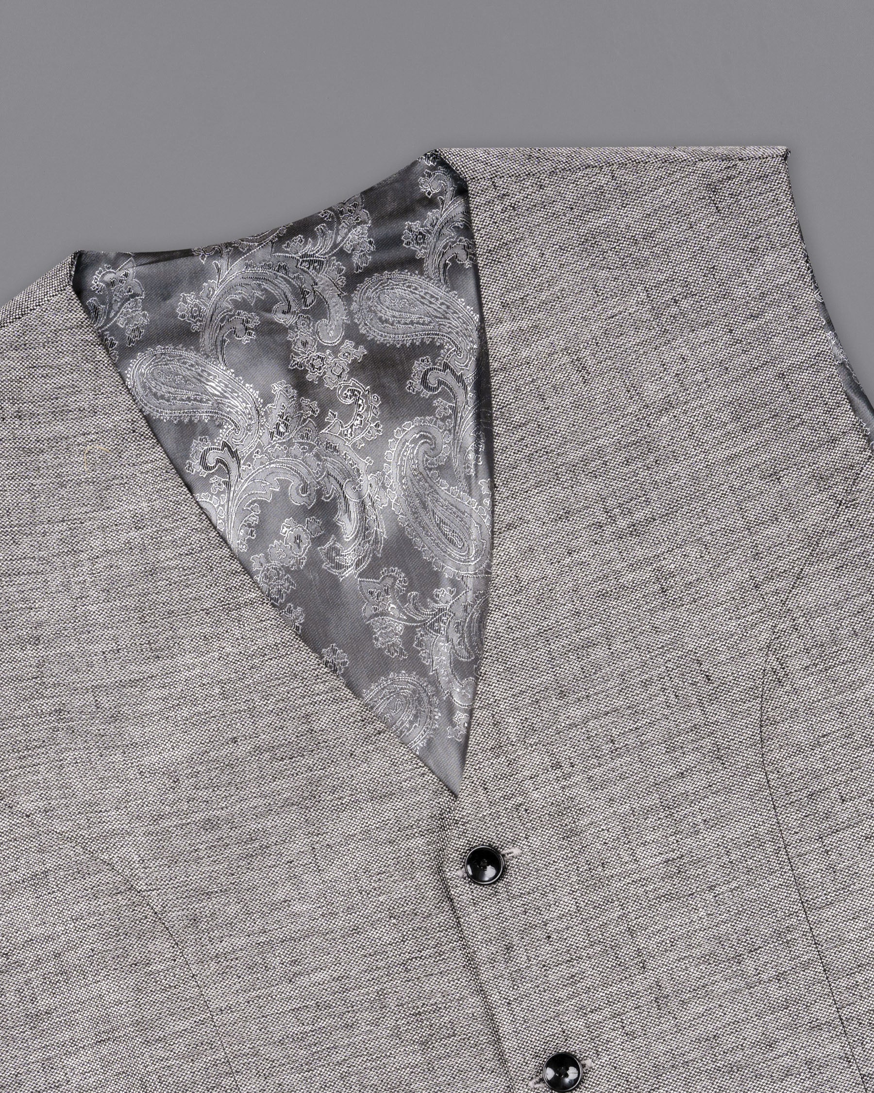 Spun Parl Gray Textured Waistcoat V1658-36, V1658-38, V1658-40, V1658-42, V1658-44, V1658-46, V1658-48, V1658-50, V1658-52, V1658-54, V1658-56, V1658-58, V1658-60