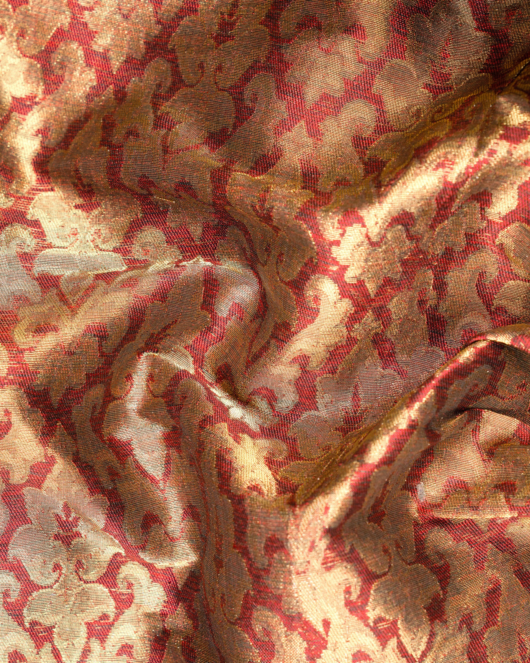 Vivid Auburm and Golden Jacquard Textured Waistcoat V1679-36, V1679-38, V1679-40, V1679-42, V1679-44, V1679-46, V1679-48, V1679-50, V1679-52, V1679-54, V1679-56, V1679-58, V1679-60