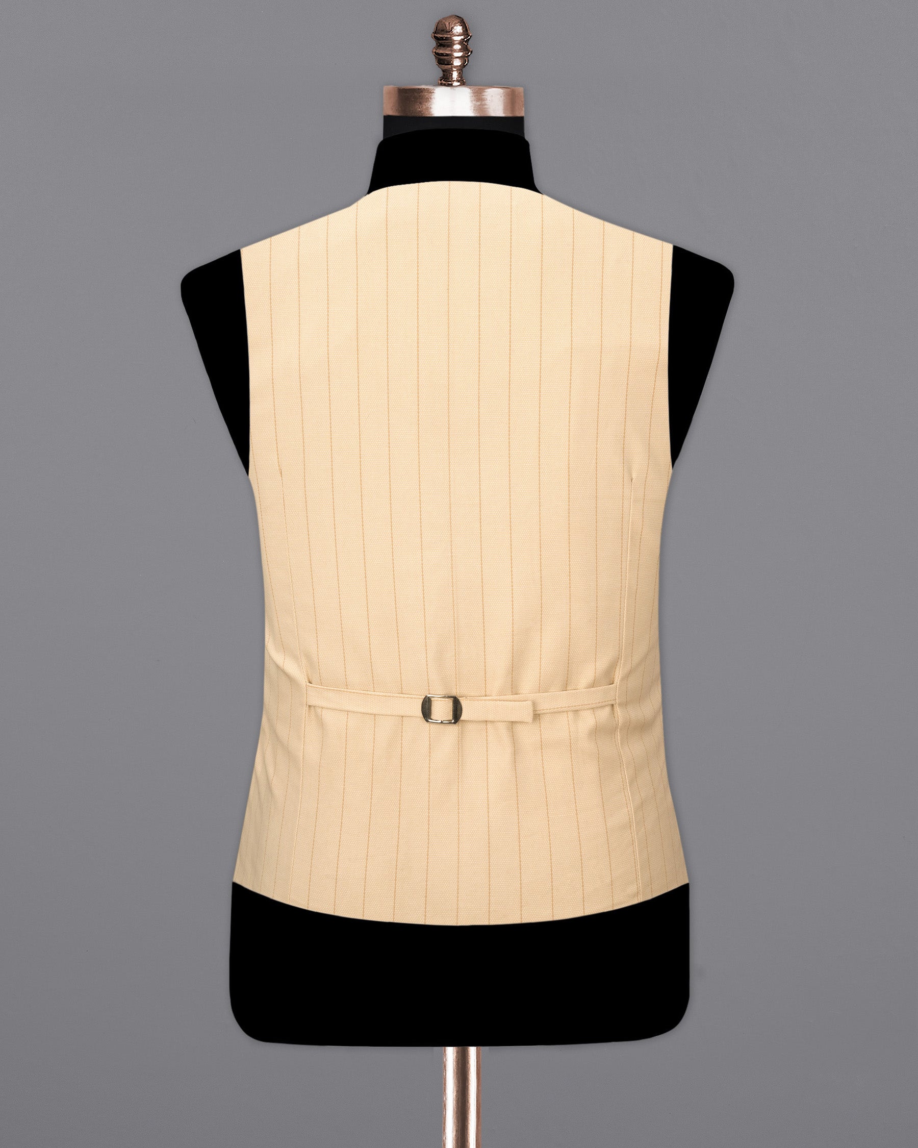 Light Apricot Striped Waistcoat