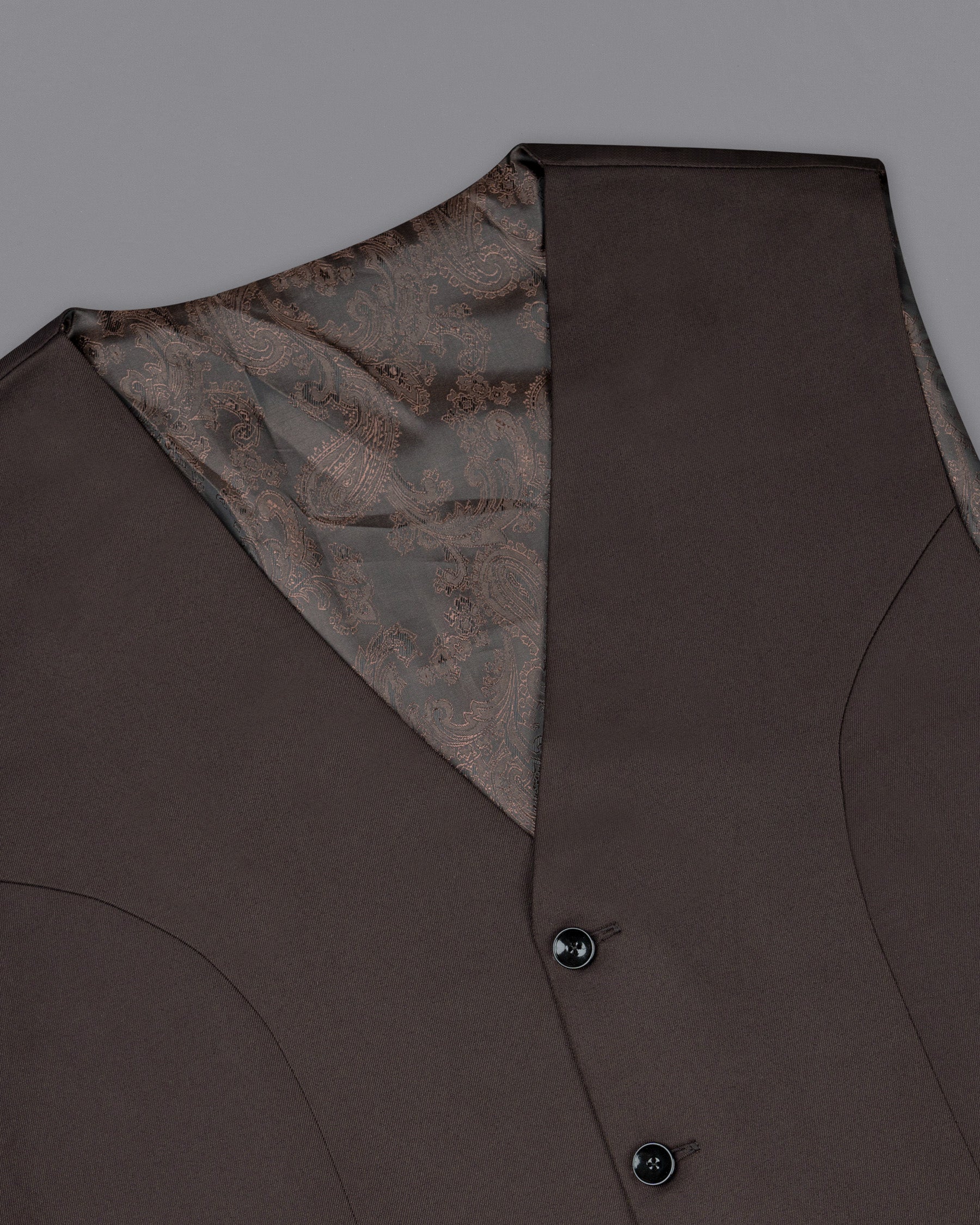 Matterhorn Brown Textured Waistcoat