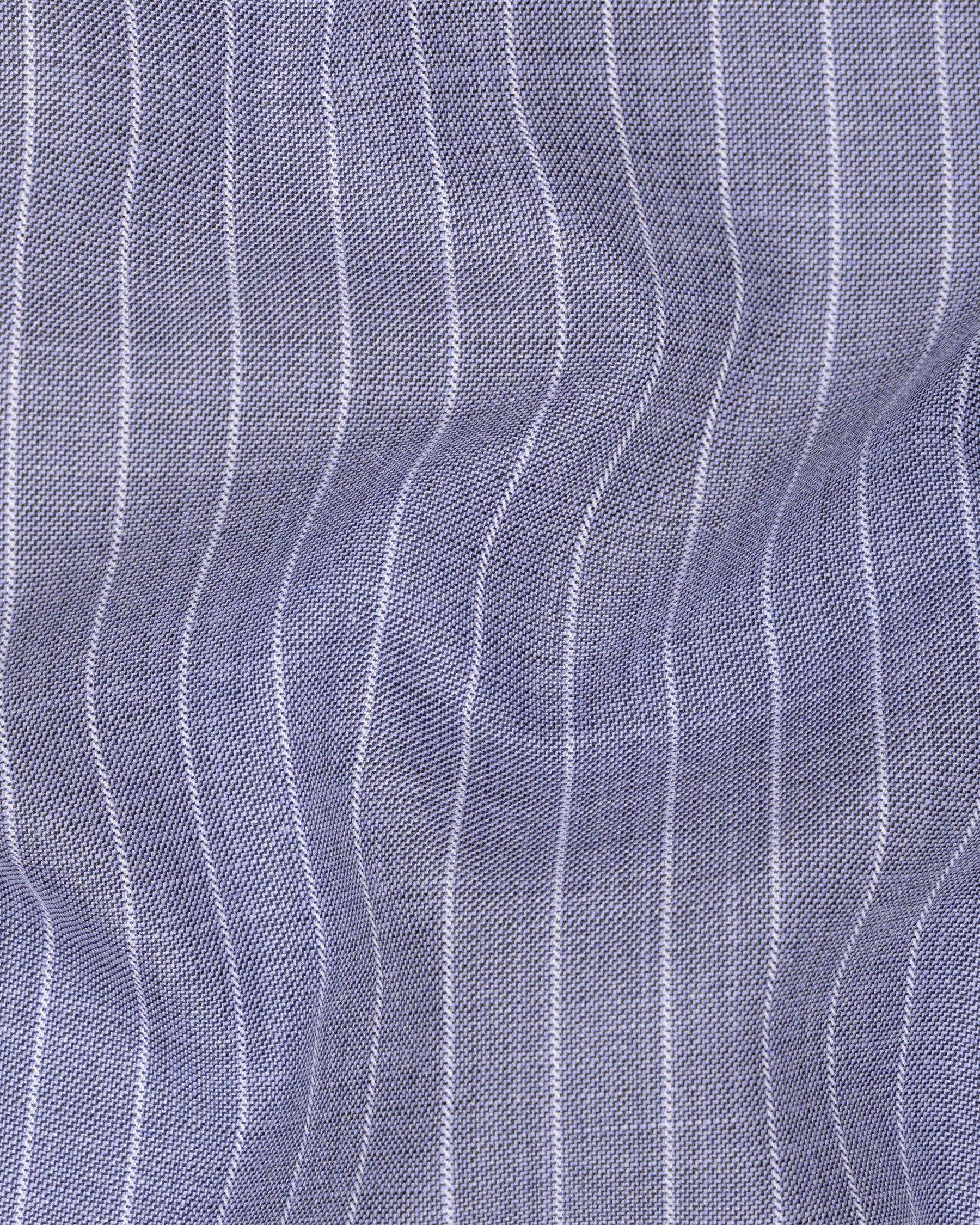 Glaucous Blue Striped Waistcoat