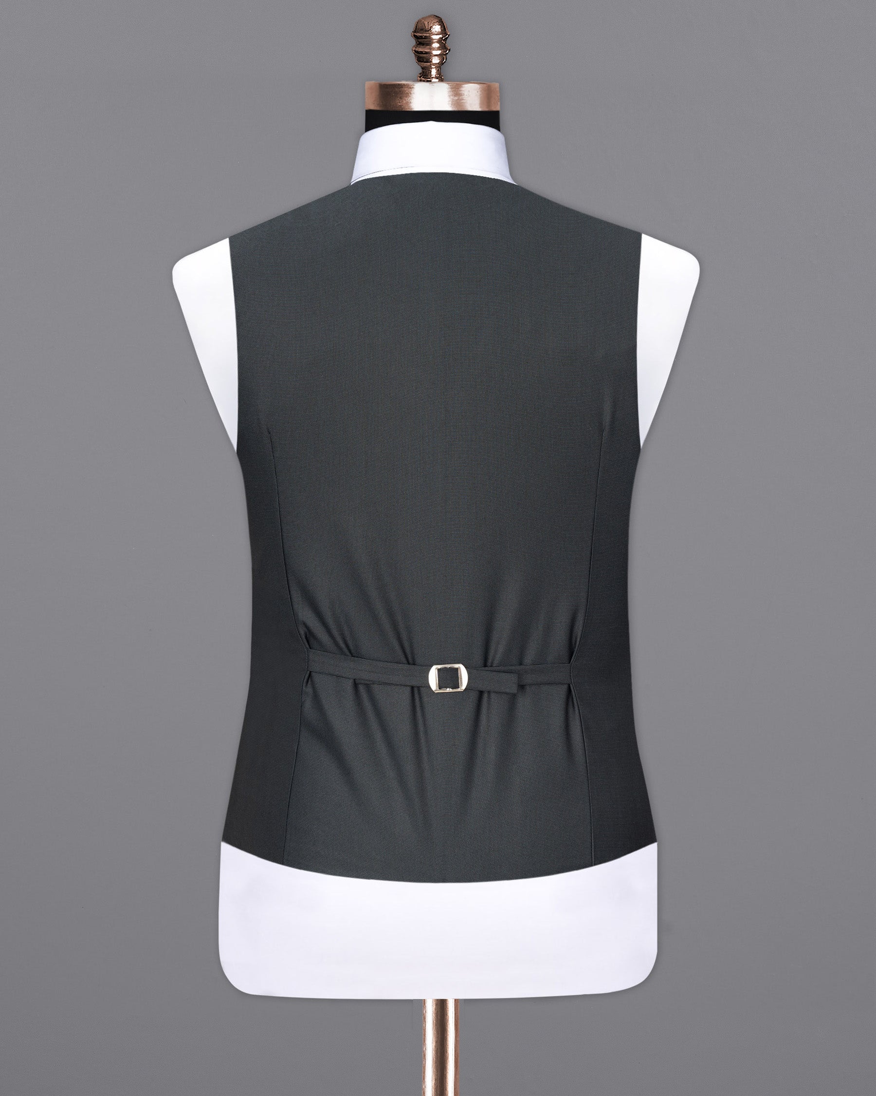 Outer Space Gray Textured Waistcoat