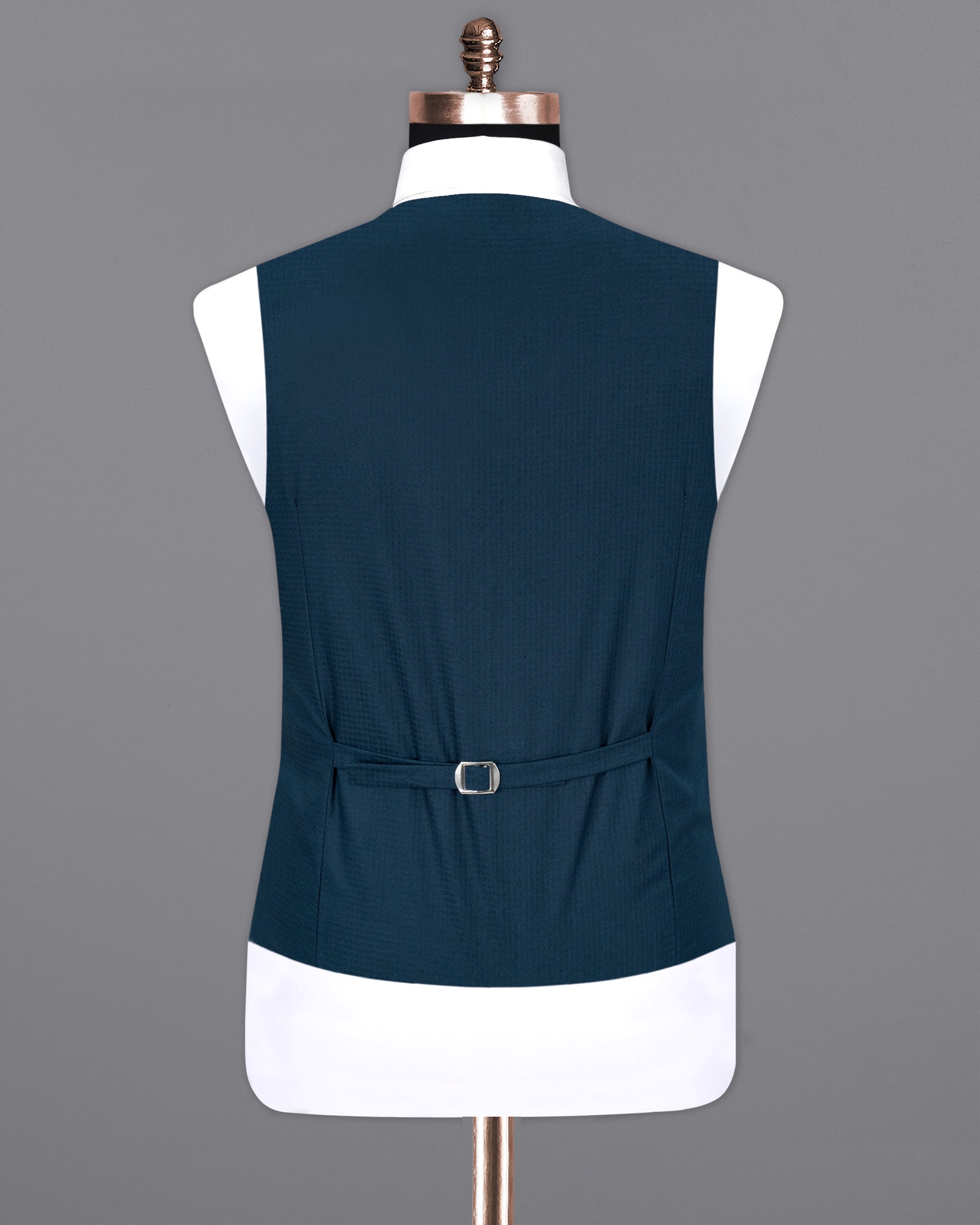 Mirage Blue Checkered Waistcoat