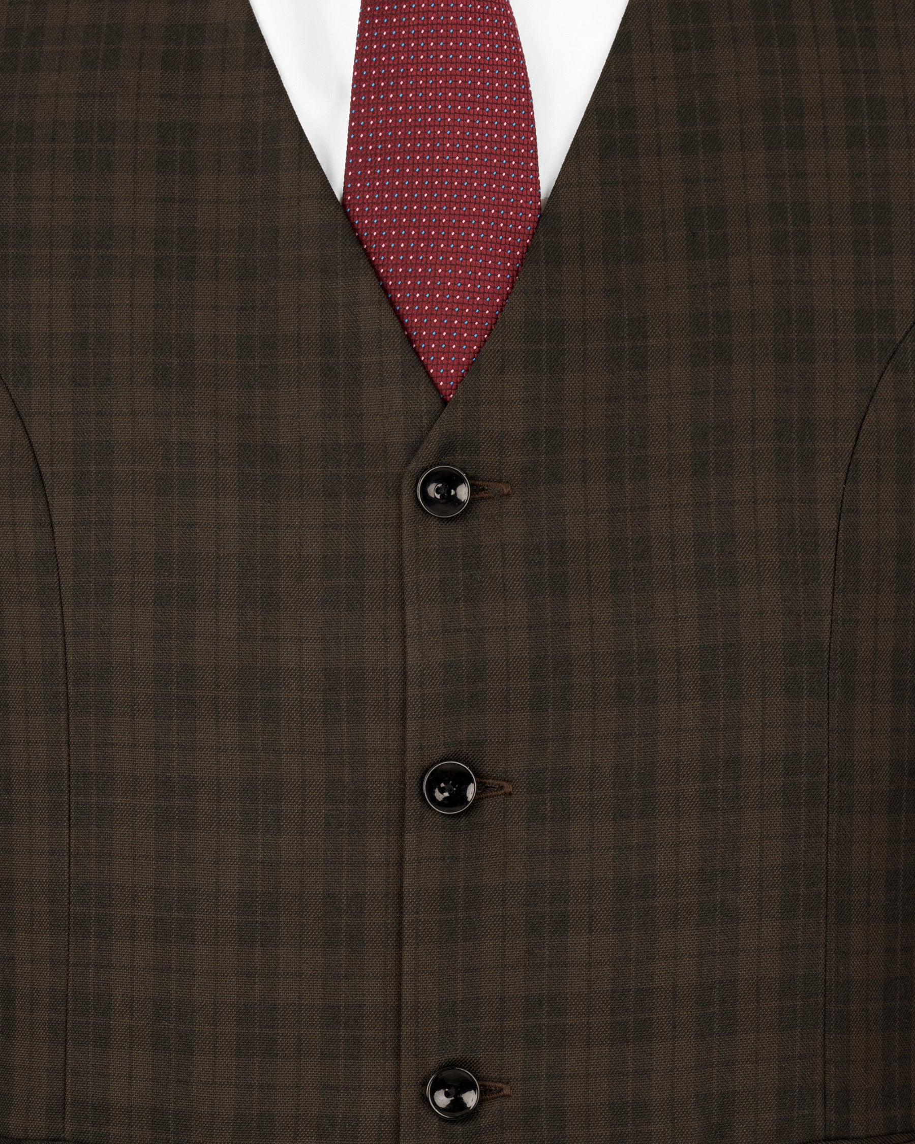 Armadillo Brown Plaid Waistcoat V1755-36, V1755-38, V1755-40, V1755-42, V1755-44, V1755-46, V1755-48, V1755-50, V1755-52, V1755-54, V1755-56, V1755-58, V1755-60