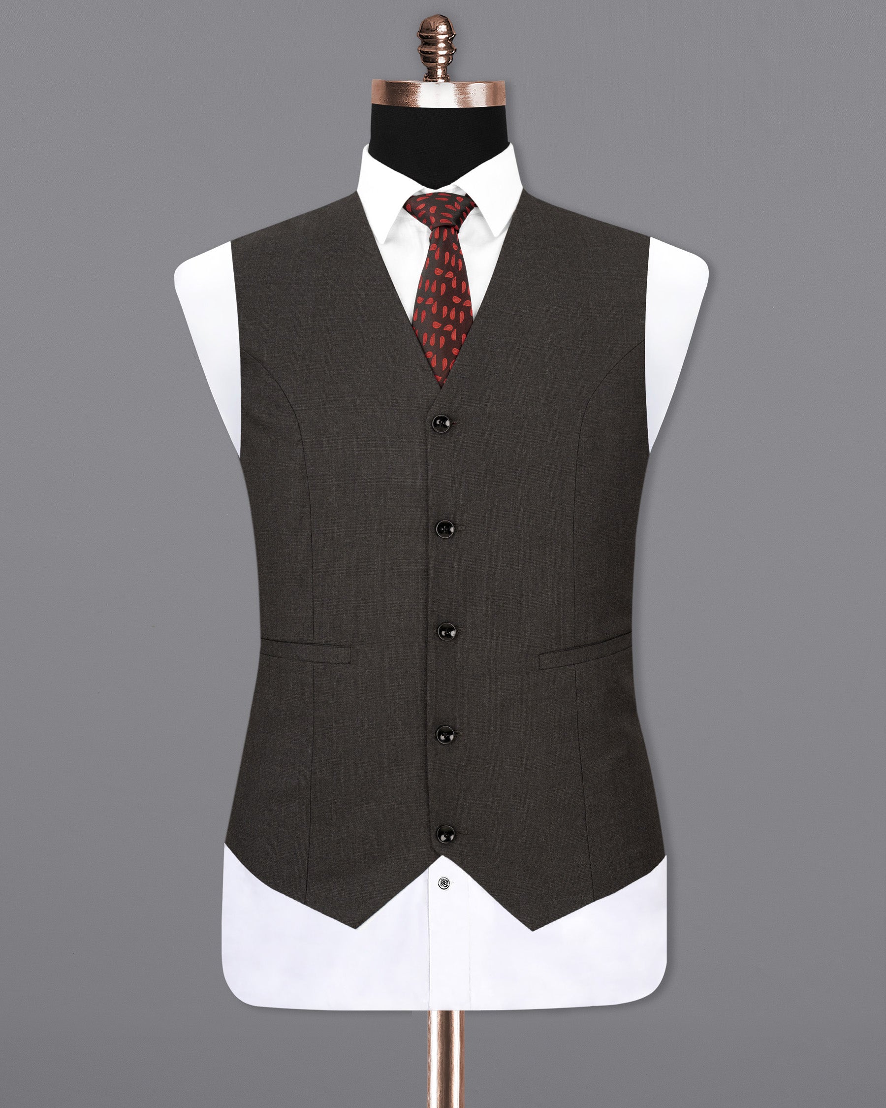 Mine Shaft Brown Waistcoat V1757-36, V1757-38, V1757-40, V1757-42, V1757-44, V1757-46, V1757-48, V1757-50, V1757-52, V1757-54, V1757-56, V1757-58, V1757-60