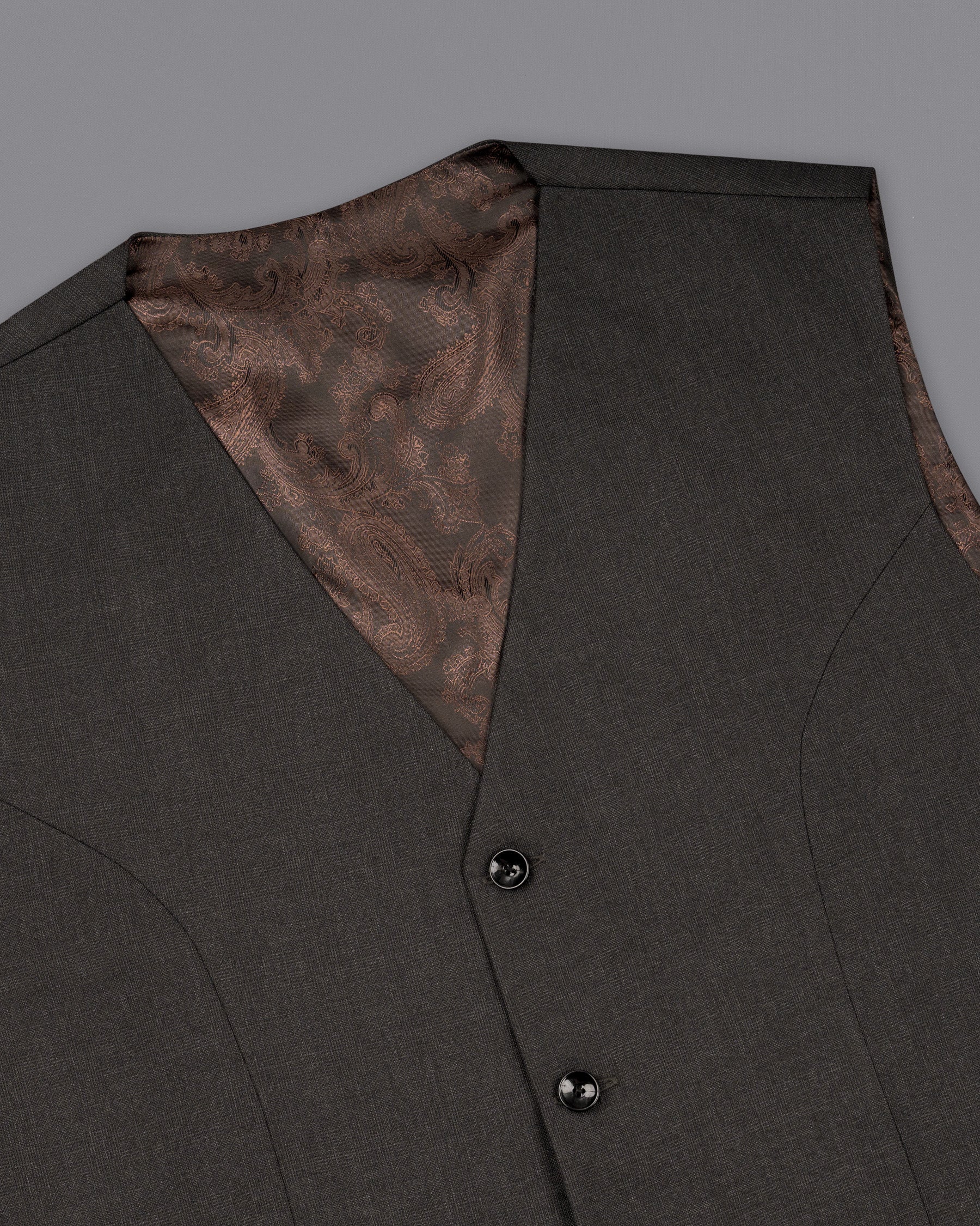 Mine Shaft Brown Waistcoat V1757-36, V1757-38, V1757-40, V1757-42, V1757-44, V1757-46, V1757-48, V1757-50, V1757-52, V1757-54, V1757-56, V1757-58, V1757-60