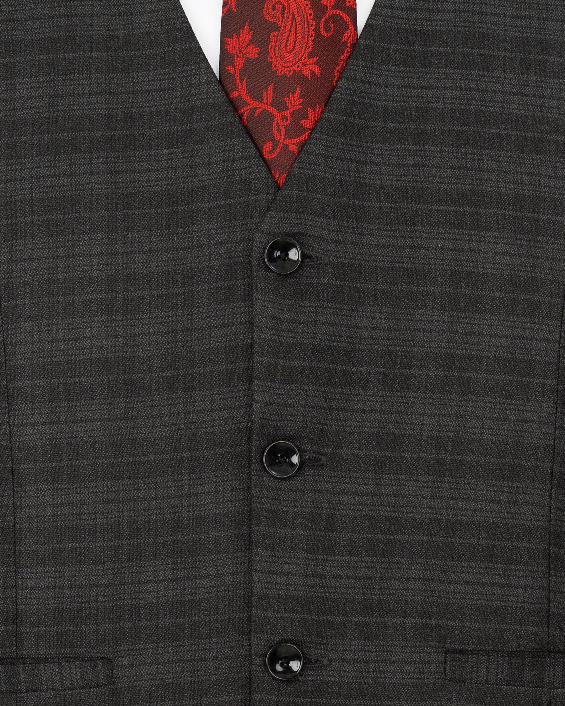 Iridium Grey Subtle Plaid Waistcoat V1782-36, V1782-38, V1782-40, V1782-42, V1782-44, V1782-46, V1782-48, V1782-50, V1782-52, V1782-54, V1782-56, V1782-58, V1782-60