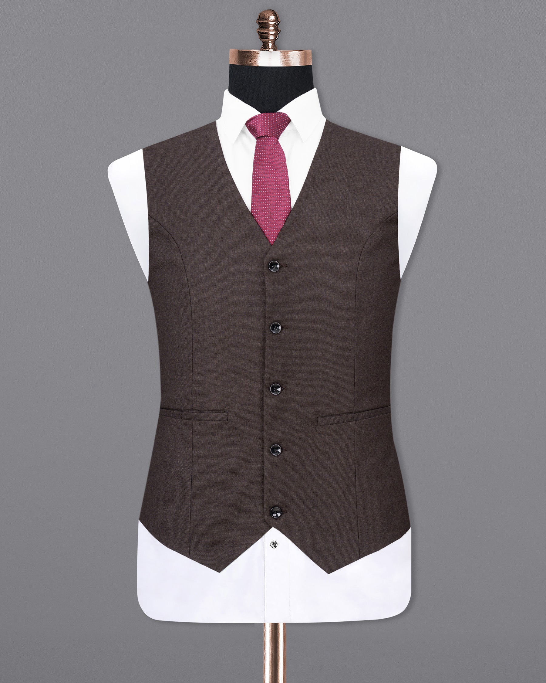 Thunder Brown Waistcoat V1833-36, V1833-38, V1833-40, V1833-42, V1833-44, V1833-46, V1833-48, V1833-50, V1833-52, V1833-54, V1833-56, V1833-58, V1833-60