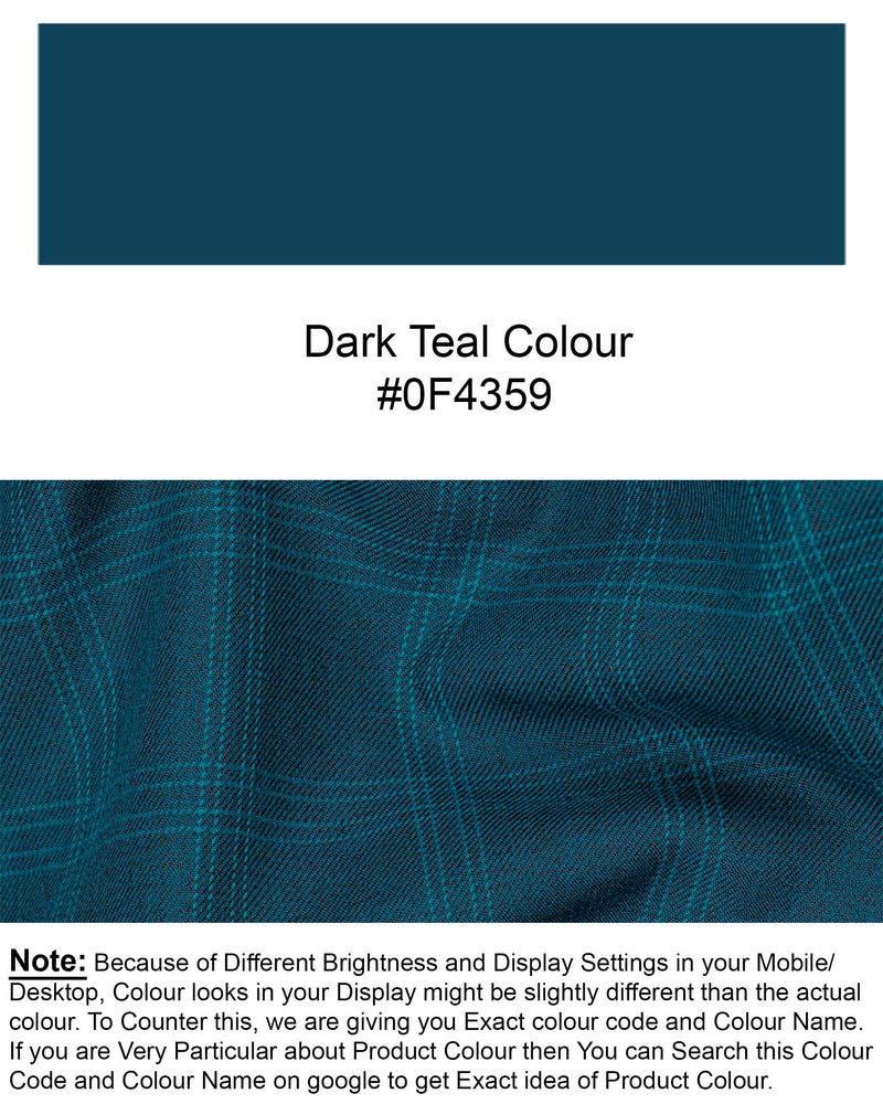 Dark Teal Plaid Strapped Waistcoat V1845-36, V1845-38, V1845-40, V1845-42, V1845-44, V1845-46, V1845-48, V1845-50, V1845-52, V1845-54, V1845-56, V1845-58, V1845-60