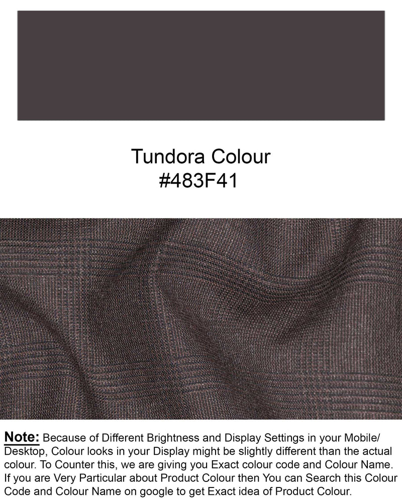 Tundora Brown Plaid Waistcoat V1852-36, V1852-38, V1852-40, V1852-42, V1852-44, V1852-46, V1852-48, V1852-50, V1852-52, V1852-54, V1852-56, V1852-58, V1852-60