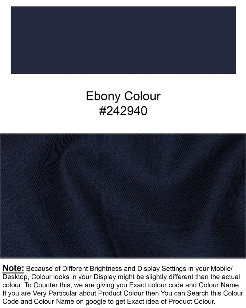 Ebony Blue Waistcoat V1855-36, V1855-38, V1855-40, V1855-42, V1855-44, V1855-46, V1855-48, V1855-50, V1855-52, V1855-54, V1855-56, V1855-58, V1855-60