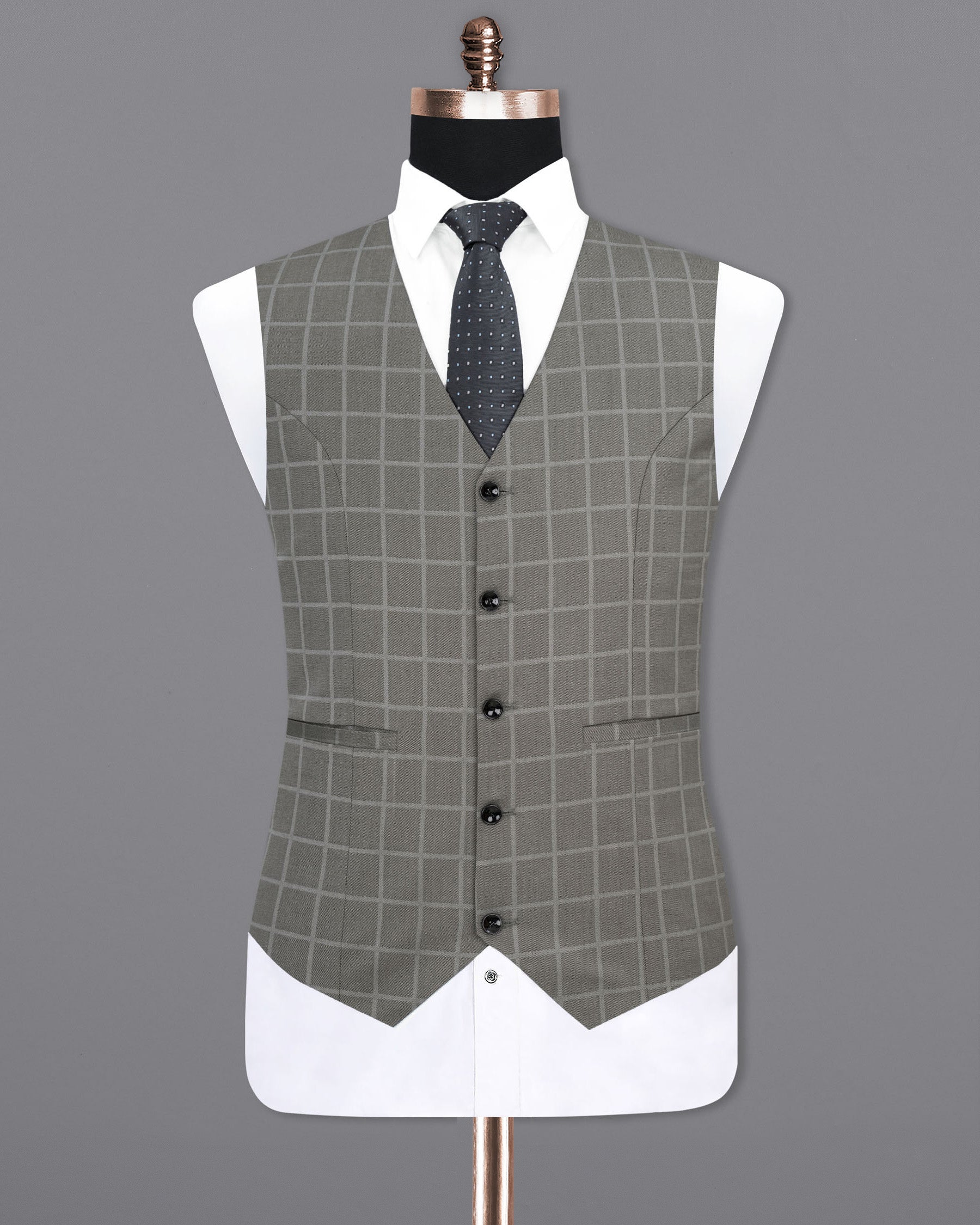 Hurricane Windowpane Waistcoat V1857-36, V1857-38, V1857-40, V1857-42, V1857-44, V1857-46, V1857-48, V1857-50, V1857-52, V1857-54, V1857-56, V1857-58, V1857-60