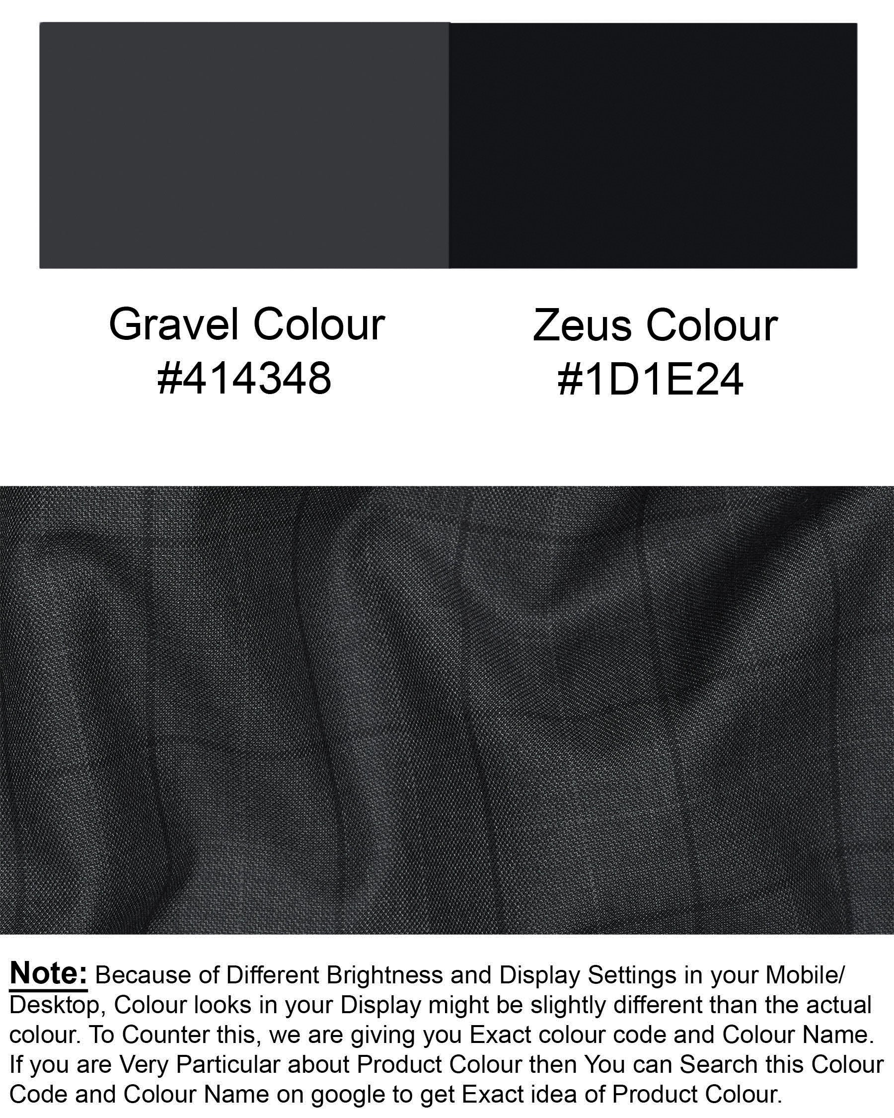 Gravel Grey With Zeus Textured Waistcoat V1893-36, V1893-38, V1893-40, V1893-42, V1893-44, V1893-46, V1893-48, V1893-50, V1893-52, V1893-54, V1893-56, V1893-58, V1893-60