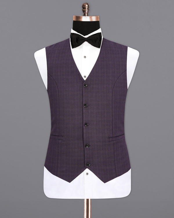 Gunmetal Purple Plaid Waistcoat V1909-36, V1909-38, V1909-40, V1909-42, V1909-44, V1909-46, V1909-48, V1909-50, V1909-52, V1909-54, V1909-56, V1909-58, V1909-60