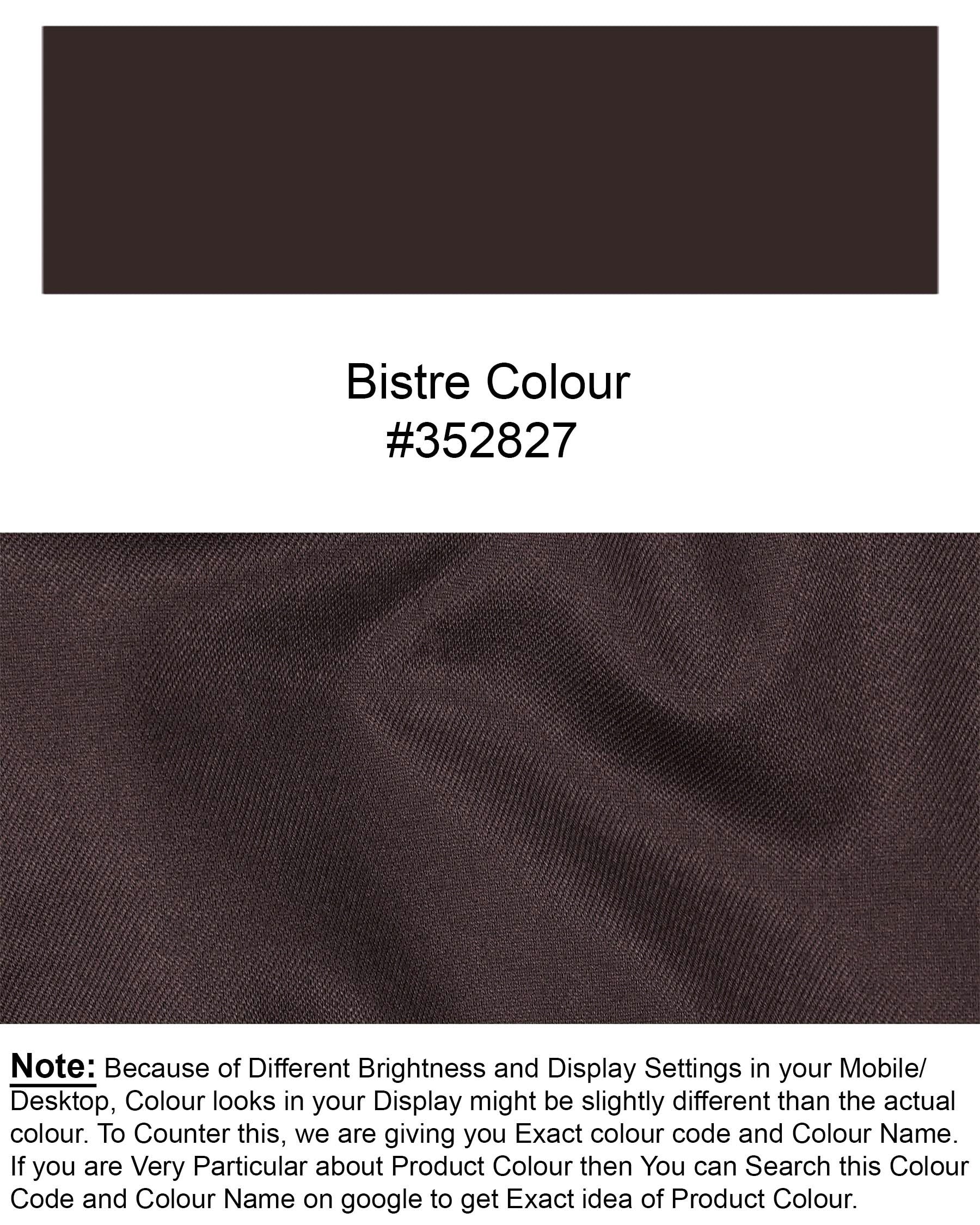 Bistre Brown Solid Waistcoat V1910-36, V1910-38, V1910-40, V1910-42, V1910-44, V1910-46, V1910-48, V1910-50, V1910-52, V1910-54, V1910-56, V1910-58, V1910-60