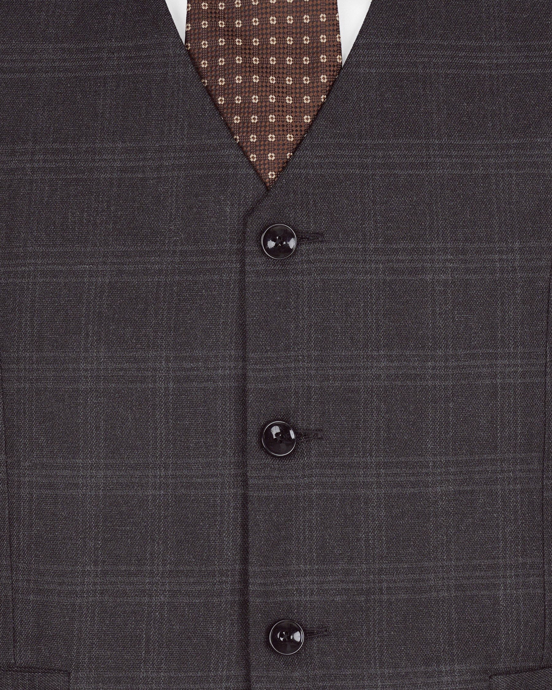 Tuatara Gray Plaid Waistcoat V1934-36, V1934-38, V1934-40, V1934-42, V1934-44, V1934-46, V1934-48, V1934-50, V1934-52, V1934-54, V1934-56, V1934-58, V1934-60