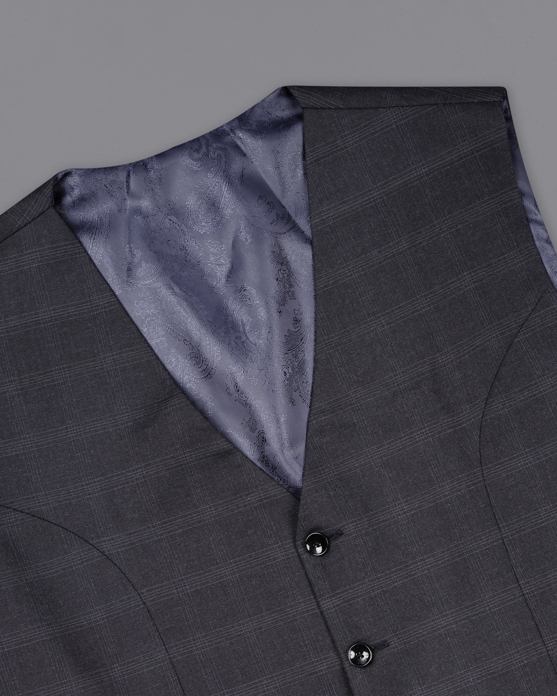 Tuatara Gray Plaid Waistcoat V1950-36, V1950-38, V1950-40, V1950-42, V1950-44, V1950-46, V1950-48, V1950-50, V1950-52, V1950-54, V1950-56, V1950-58, V1950-60