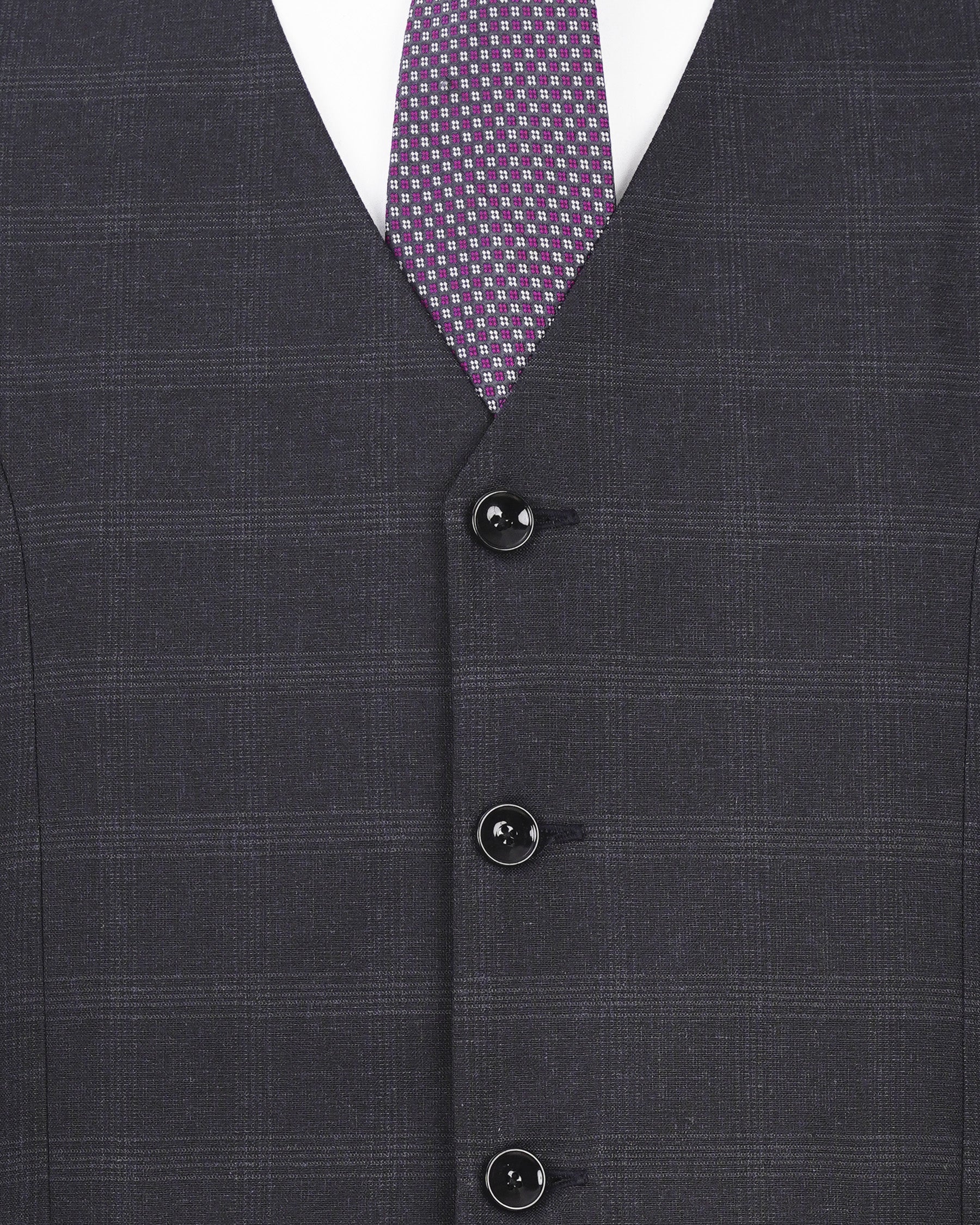 Tuatara Gray Plaid Waistcoat V1950-36, V1950-38, V1950-40, V1950-42, V1950-44, V1950-46, V1950-48, V1950-50, V1950-52, V1950-54, V1950-56, V1950-58, V1950-60