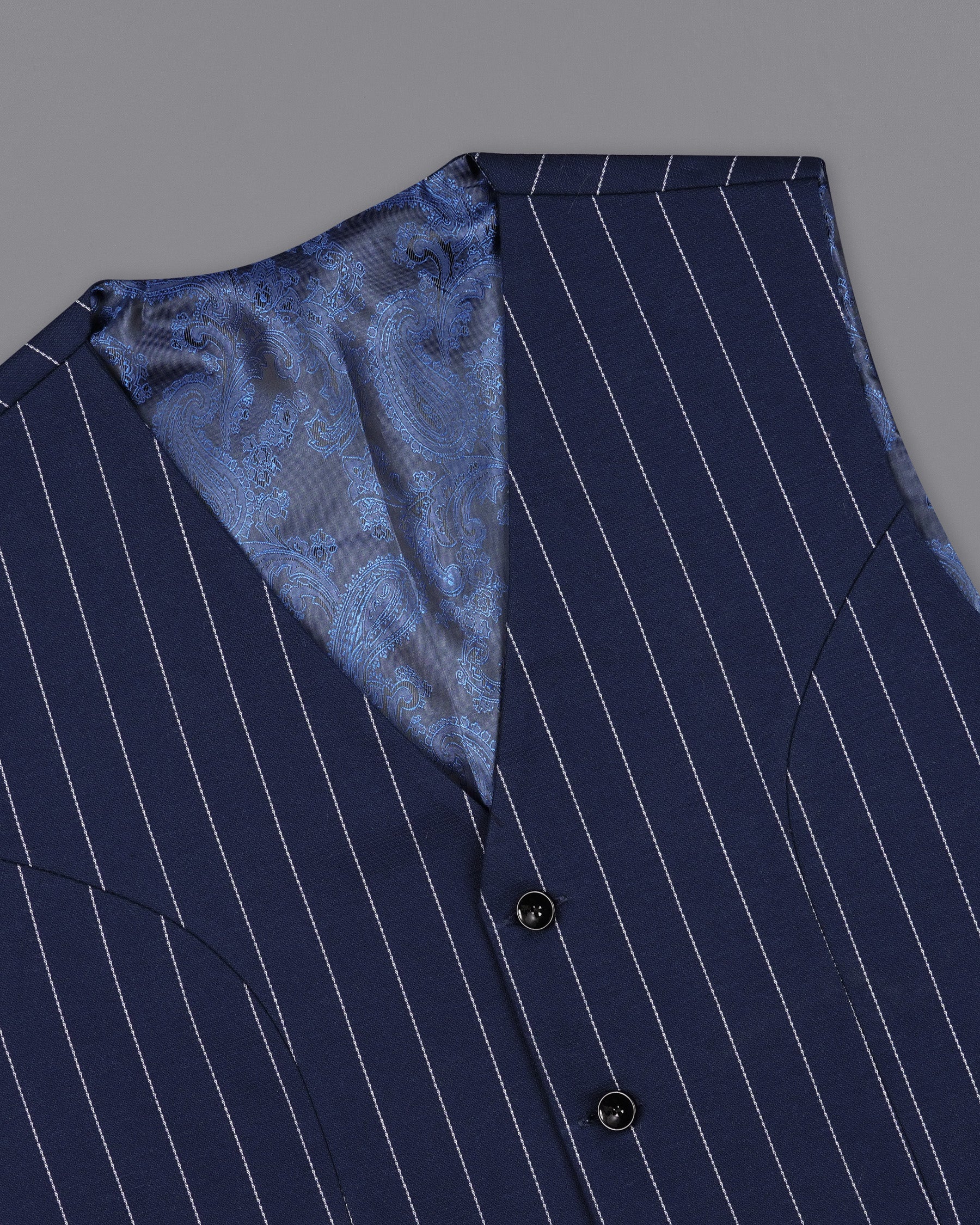 Zodiac Blue Striped Waistcoat V1983-36, V1983-38, V1983-40, V1983-42, V1983-44, V1983-46, V1983-48, V1983-50, V1983-52, V1983-54, V1983-56, V1983-58, V1983-60