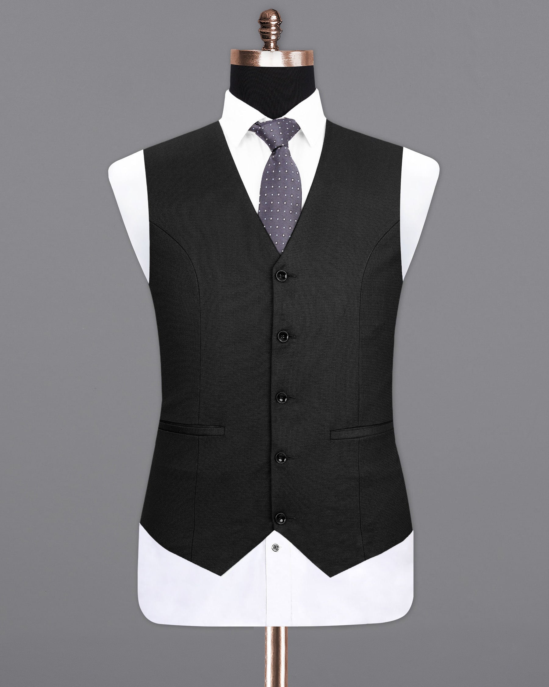 Melanzane Jade Black Waistcoat V1984-36, V1984-38, V1984-40, V1984-42, V1984-44, V1984-46, V1984-48, V1984-50, V1984-52, V1984-54, V1984-56, V1984-58, V1984-60