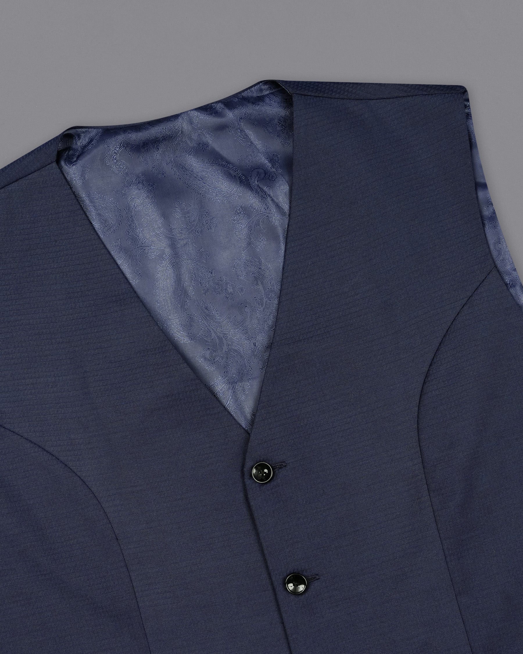 Tuna Navy Blue Micro Triangle Textured Waistcoat V1986-36, V1986-38, V1986-40, V1986-42, V1986-44, V1986-46, V1986-48, V1986-50, V1986-52, V1986-54, V1986-56, V1986-58, V1986-60