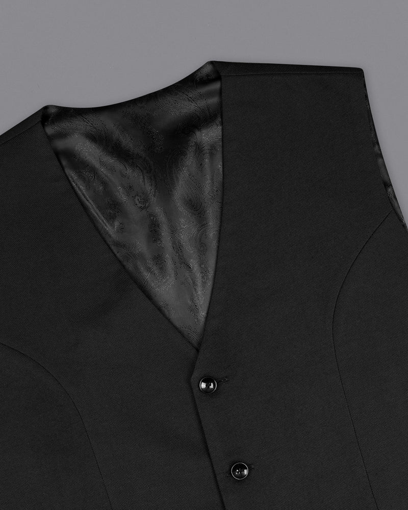 Jade Black Textured Waistcoat V2011-36, V2011-38, V2011-40, V2011-42, V2011-44, V2011-46, V2011-48, V2011-50, V2011-52, V2011-54, V2011-56, V2011-58, V2011-60